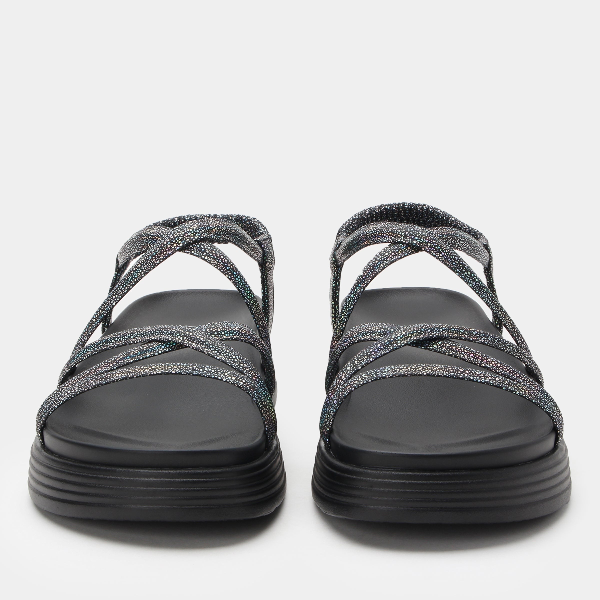 Alegria Audie Elevated Sport Comfort Arch Support Women's Sandal - Phosphorescence Black - top view