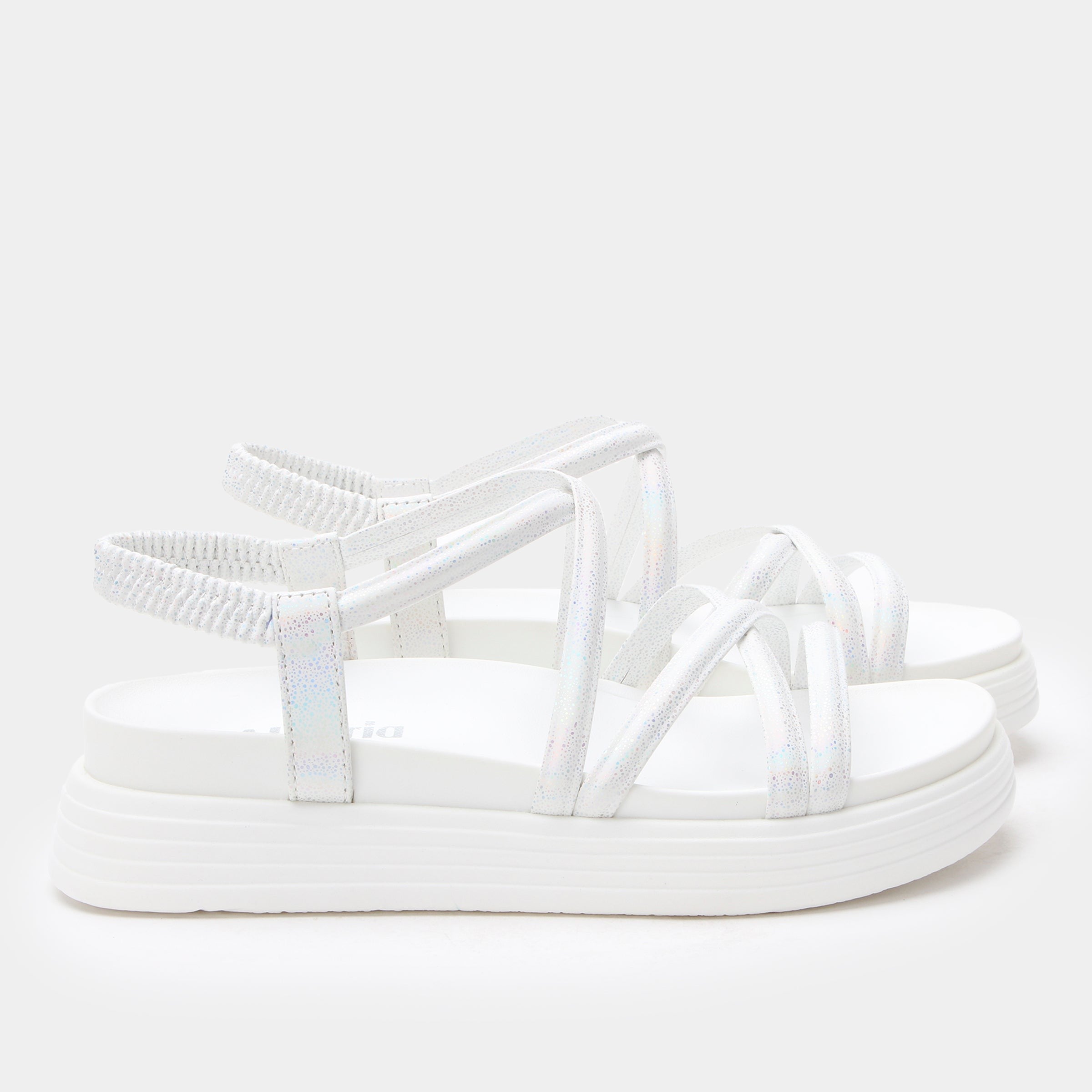 Alegria Audie Elevated Sport Comfort Arch Support Women's Sandal - Phosphorescence White - side view