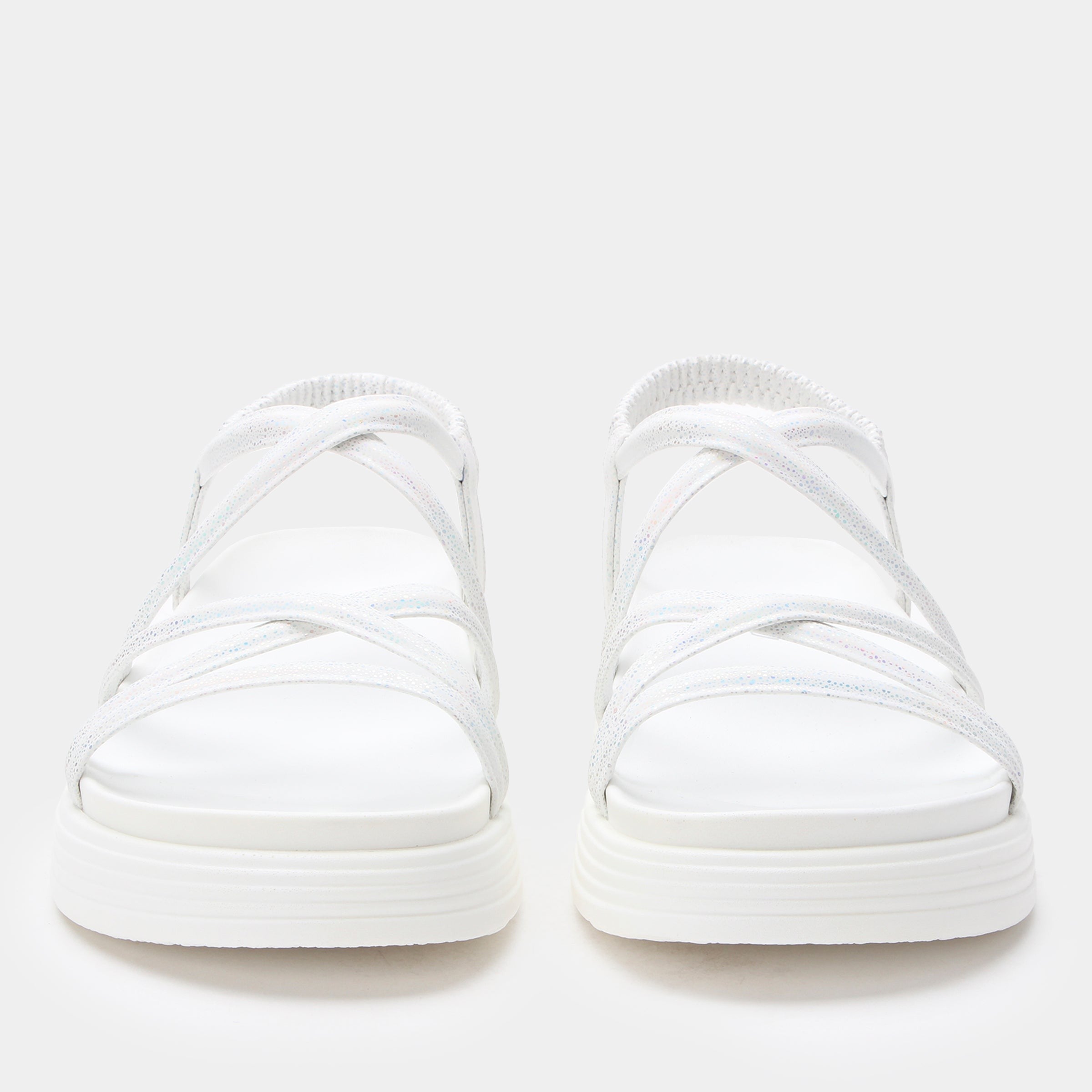 Alegria Audie Elevated Sport Comfort Arch Support Women's Sandal - Phosphorescence White - top view