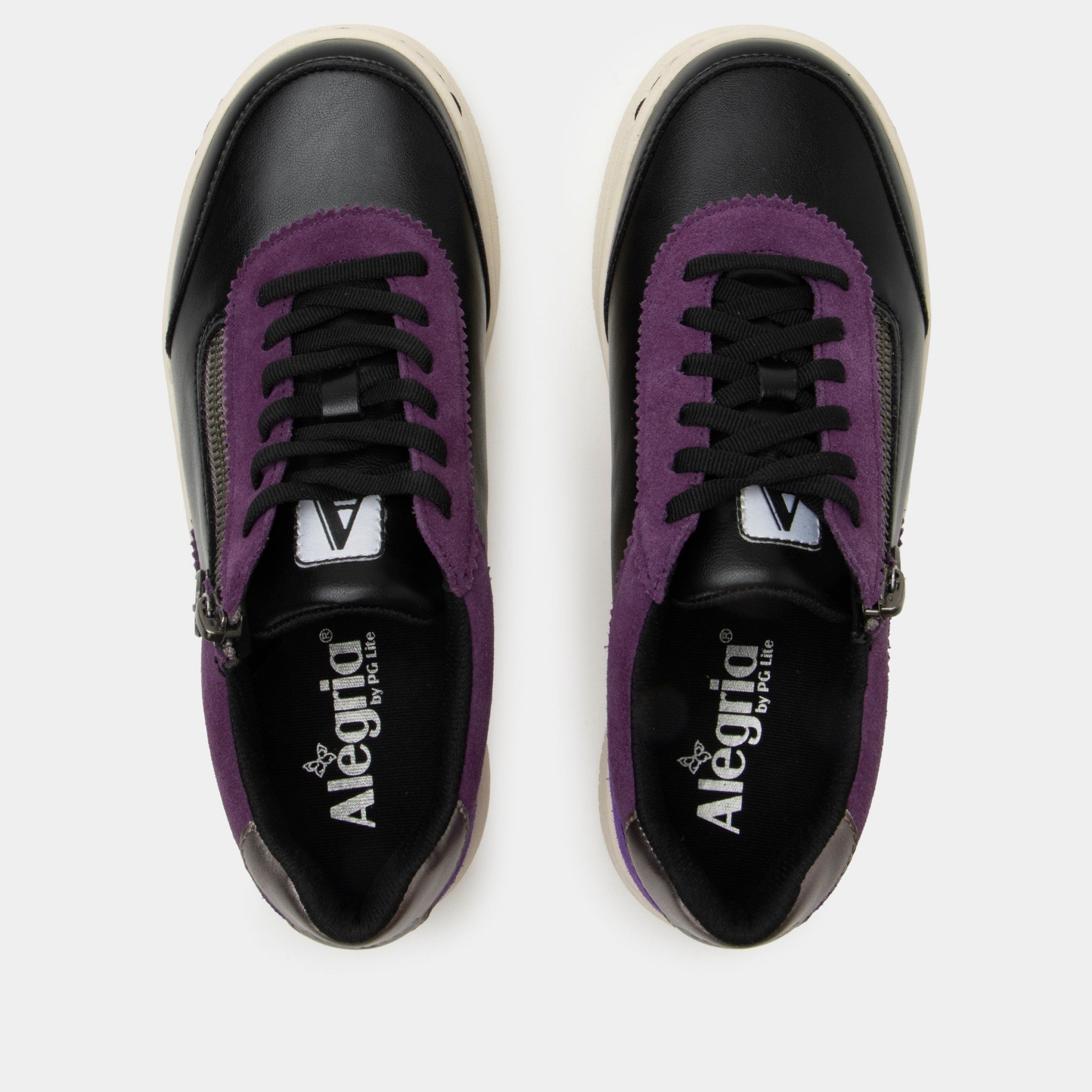 Alegria Averie Comfort Arch Support Women's Sneaker - Black Purple - 5
