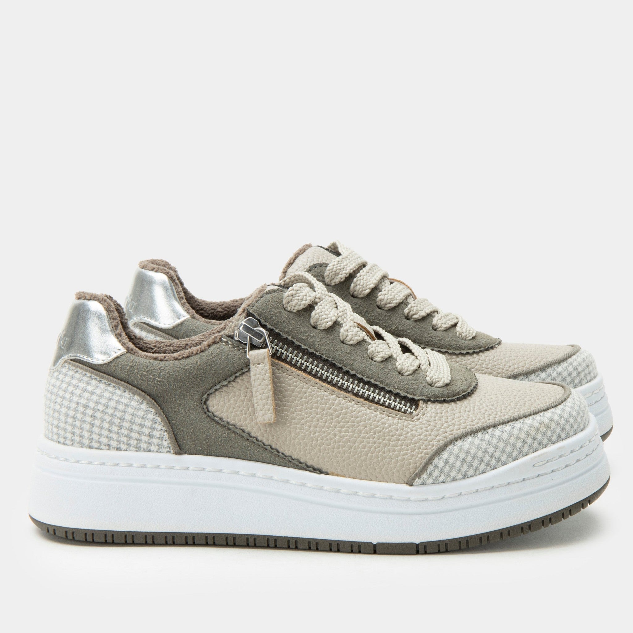 Alegria Averie Comfort Arch Support Women's Sneaker - Houndstooth Grey - 3
