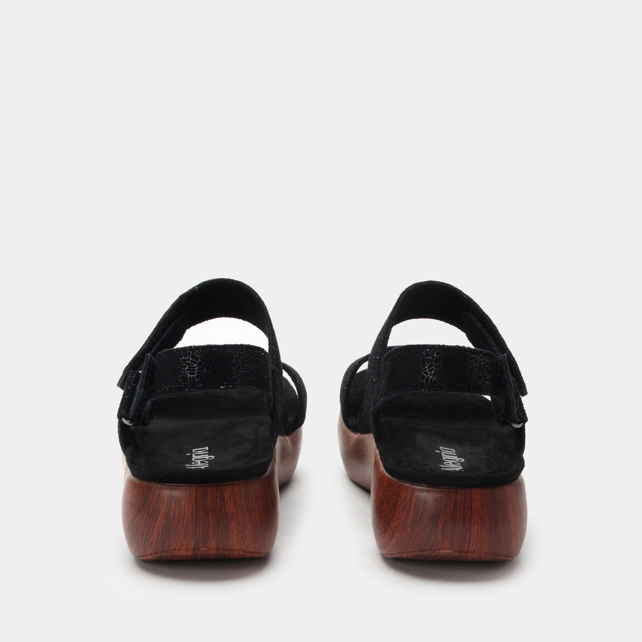 Alegria Bailee Comfort Arch Support Women's Sandal - Crackle Black - 4