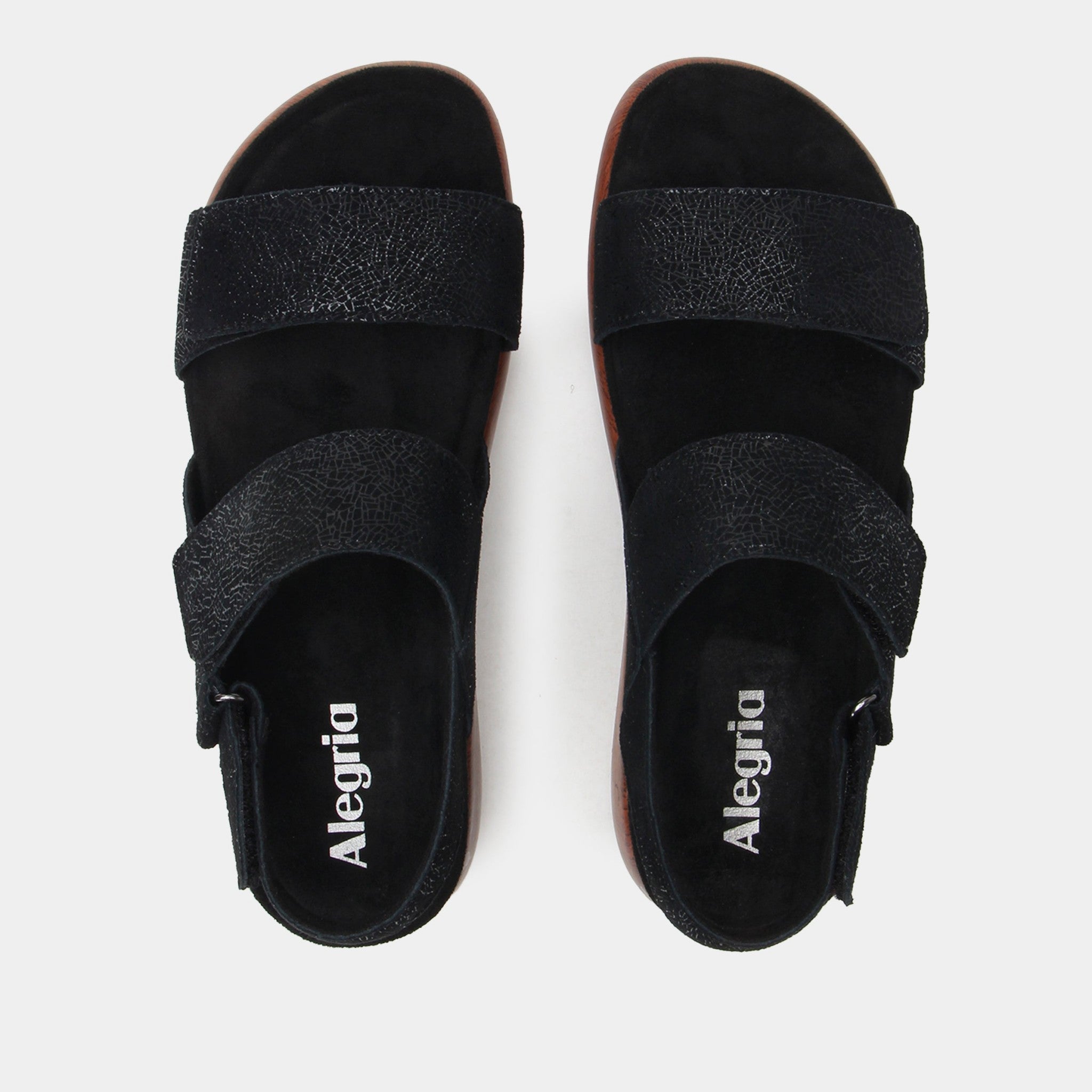 Alegria Bailee Comfort Arch Support Women's Sandal - Crackle Black - 5