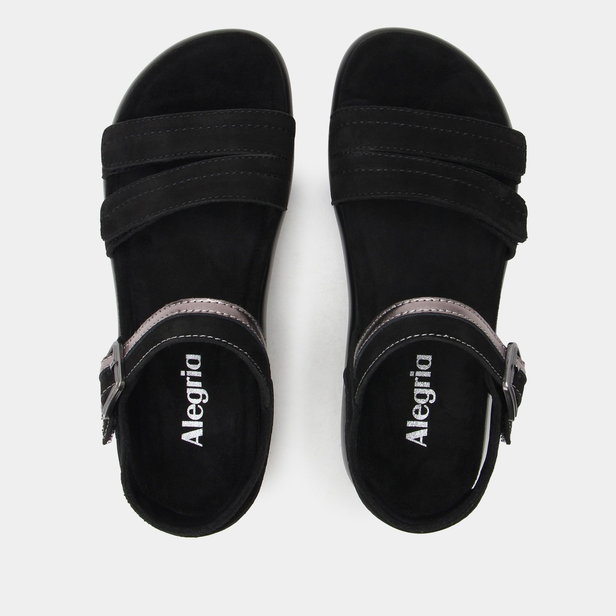 Alegria Blinda Sleek Rocker Comfort Arch Support Women's Sandal - Black - 5