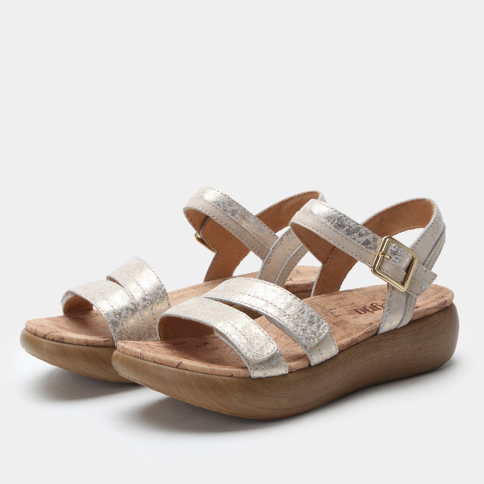 Alegria Blinda Sleek Rocker Comfort Arch Support Women's Sandal - Champagne - 1