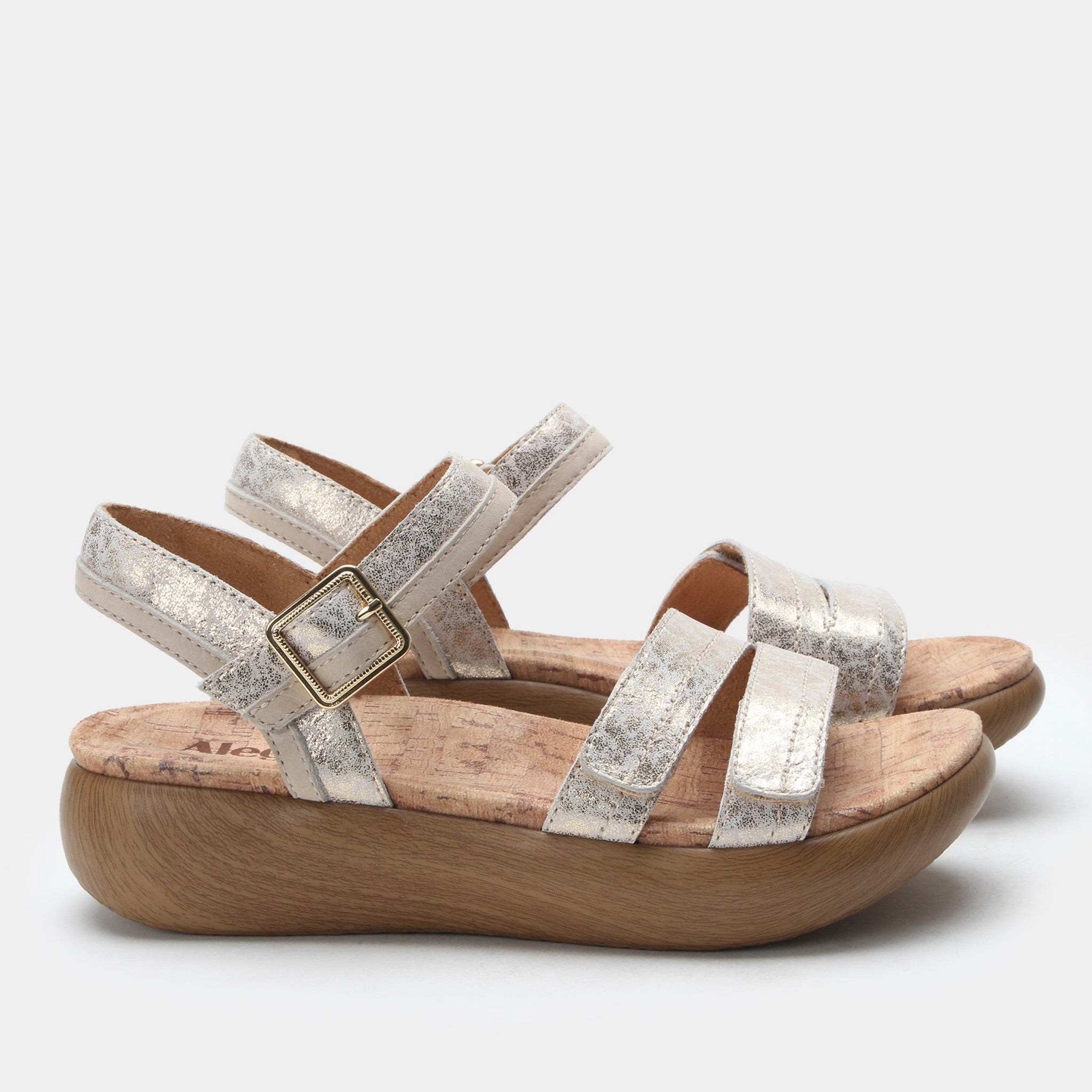 Alegria Blinda Sleek Rocker Comfort Arch Support Women's Sandal - Champagne - 3