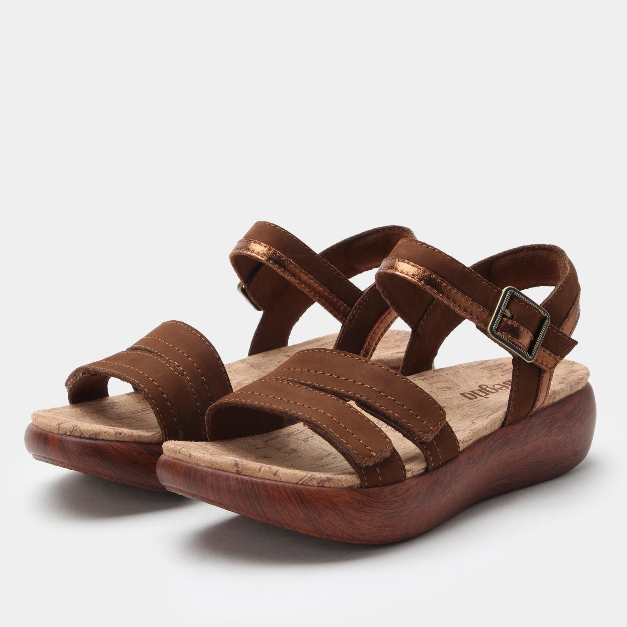 Alegria Blinda Sleek Rocker Comfort Arch Support Women's Sandal in Pecan