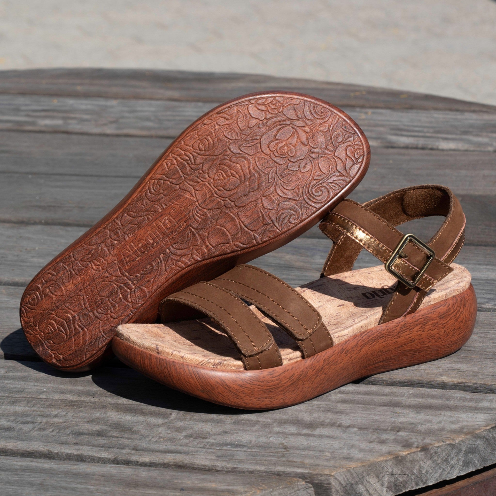 Alegria Blinda Sleek Rocker Comfort Arch Support Women's Sandal - Pecan - 2