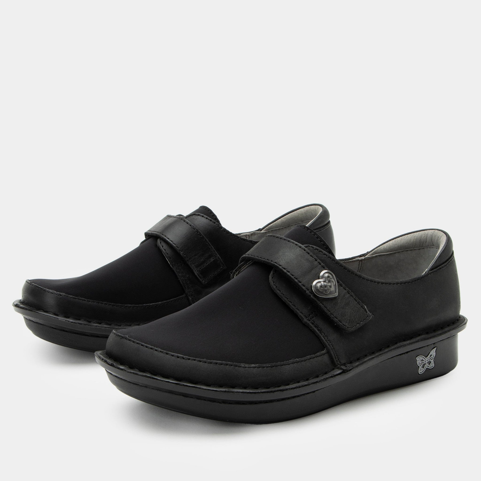 Alegria Brenna Mini Comfort Orthotic Arch Support Women's Casual Shoe - Oiled Black - 1