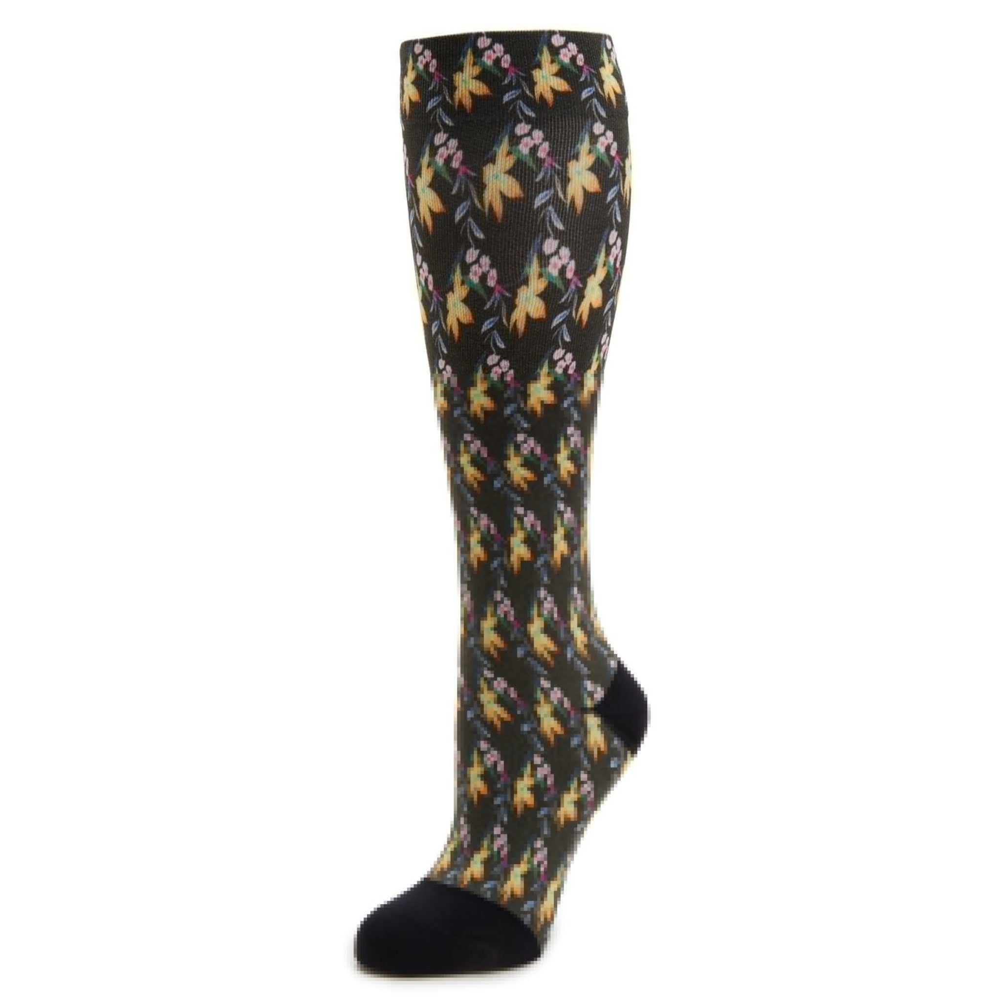 Alegria Compression Socks Comfort Arch Support Unisex Compression Socks - Aloha Black Socks - 1