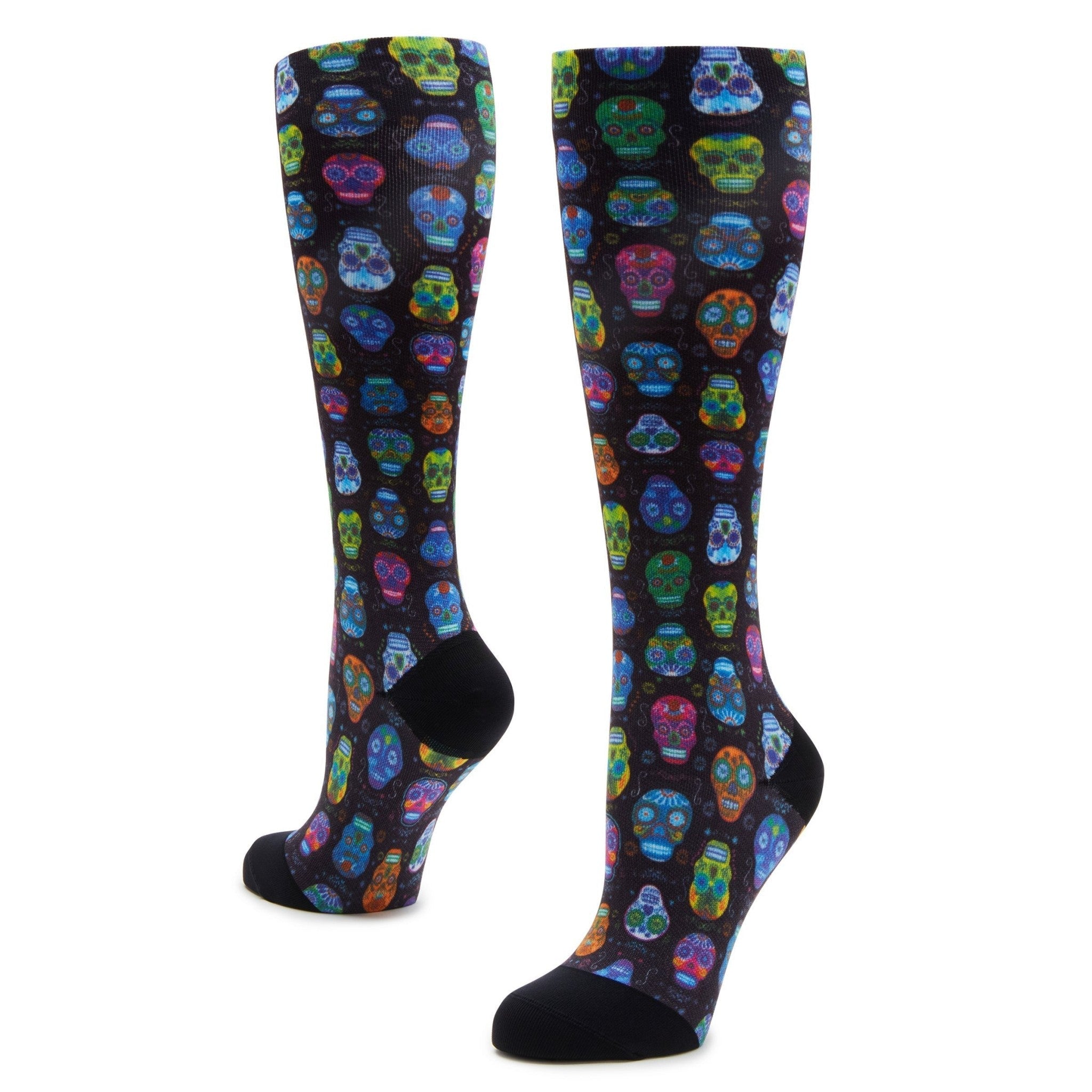 Alegria Compression Socks Comfort Arch Support Unisex Compression Socks - Sugar Skulls Socks - 3