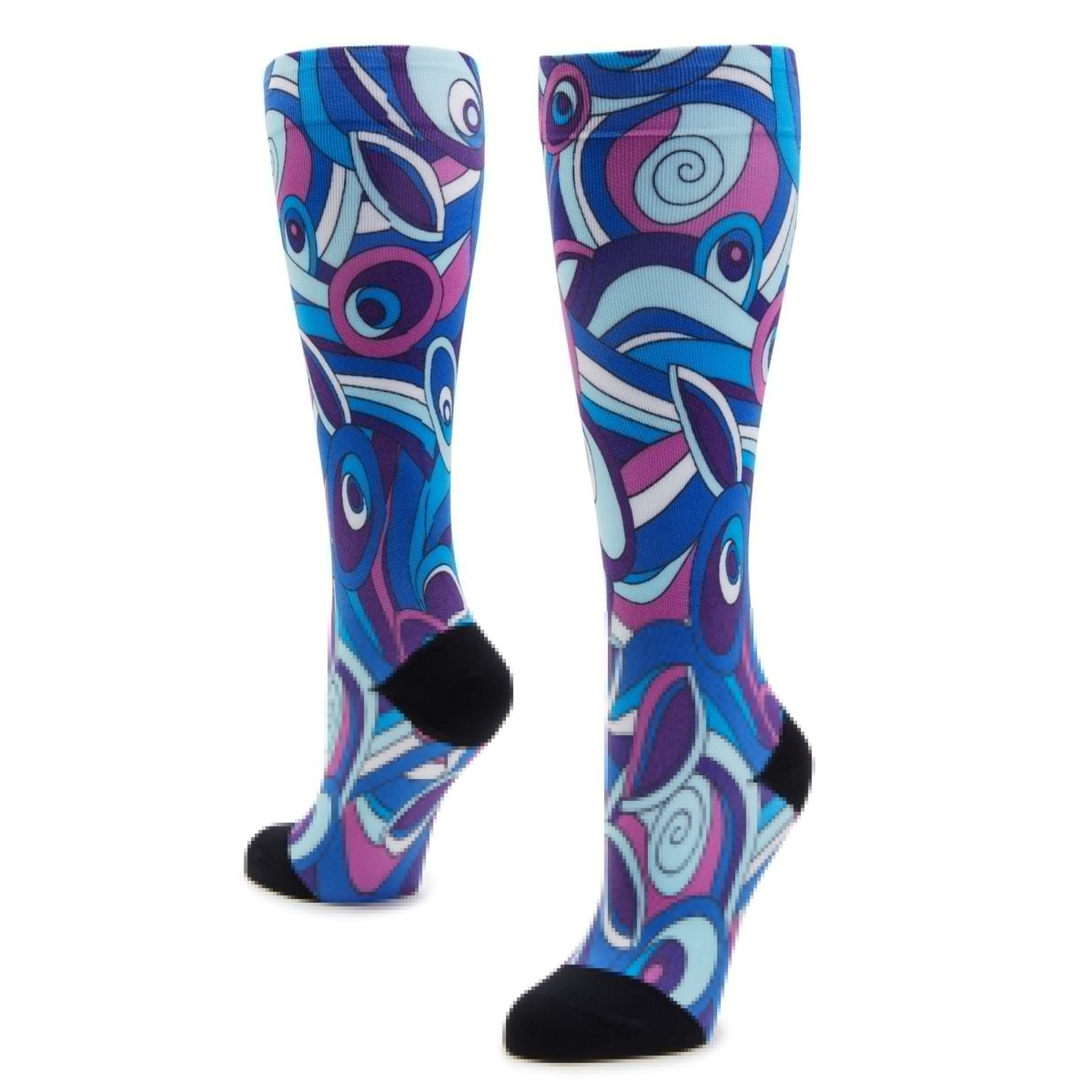 Alegria Compression Socks Comfort Arch Support Unisex Compression Socks - Vintage Scarf Socks - 3