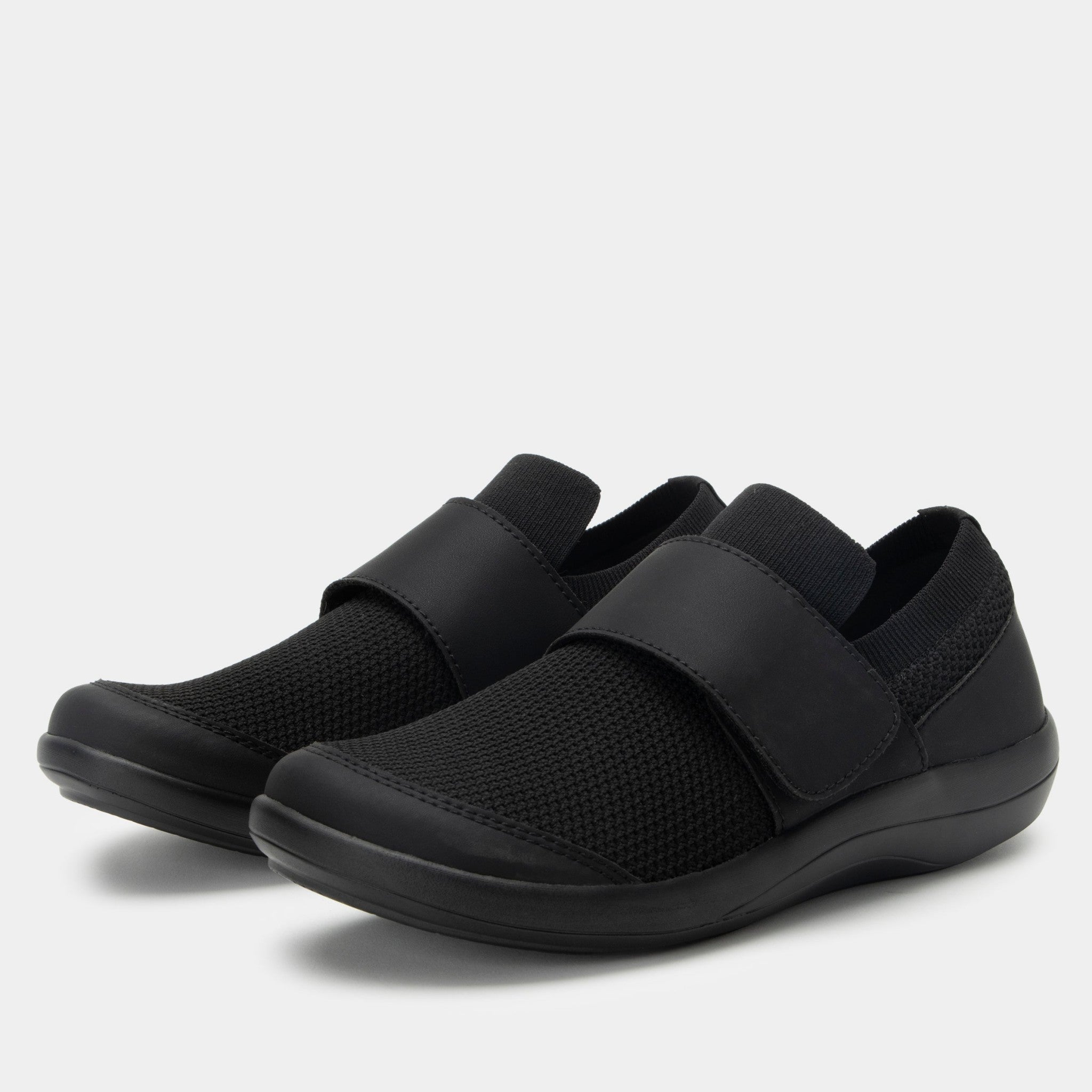 Alegria Dasher Sport Rocker Comfort Arch Support Women's Walking Shoe - Black Out - 1