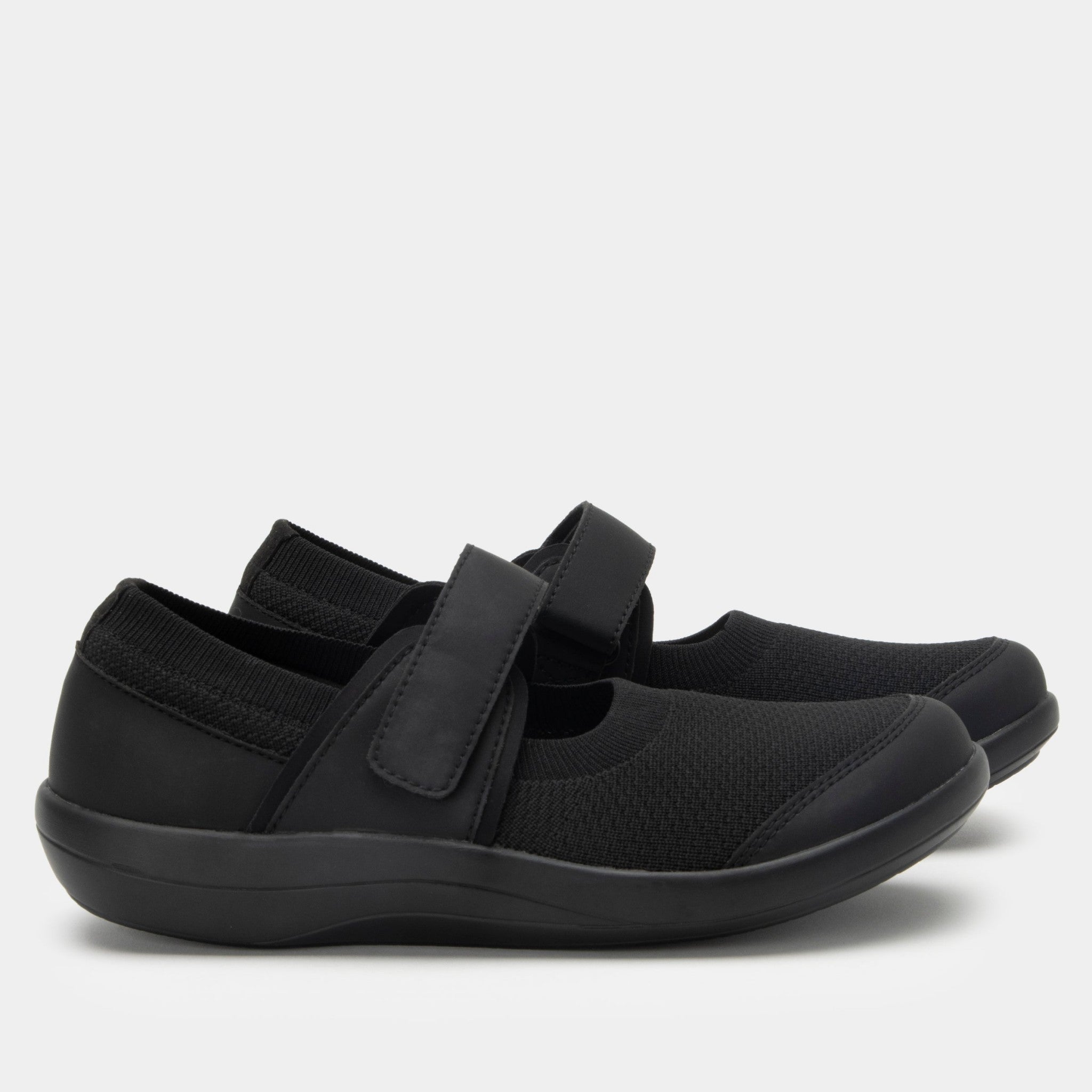Alegria Dinamo Comfort Arch Support Women's Mary Jane Shoe - All Black - 3