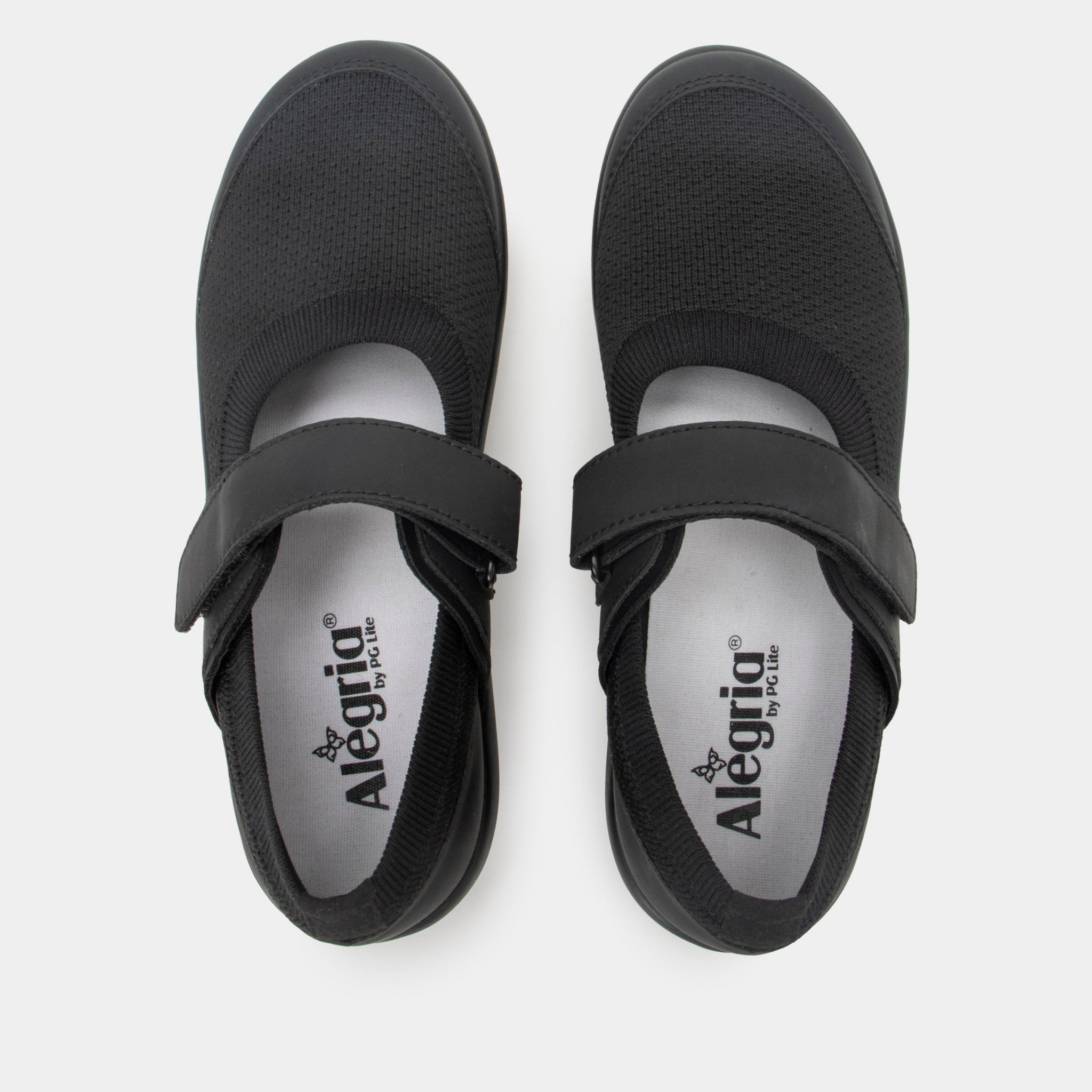 Alegria Dinamo Comfort Arch Support Women's Mary Jane Shoe - All Black - 5