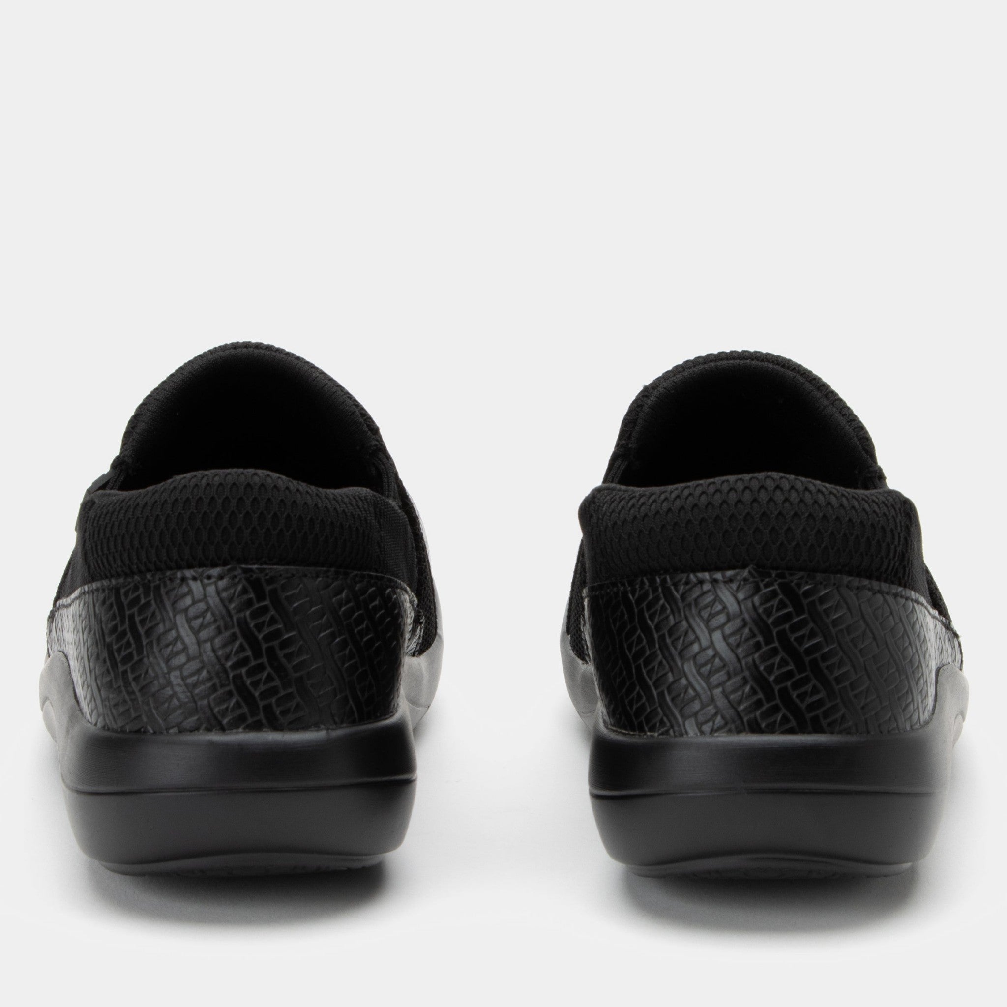 Alegria Duette Comfort Arch Support Women's Casual Shoe - Black Woven - 3