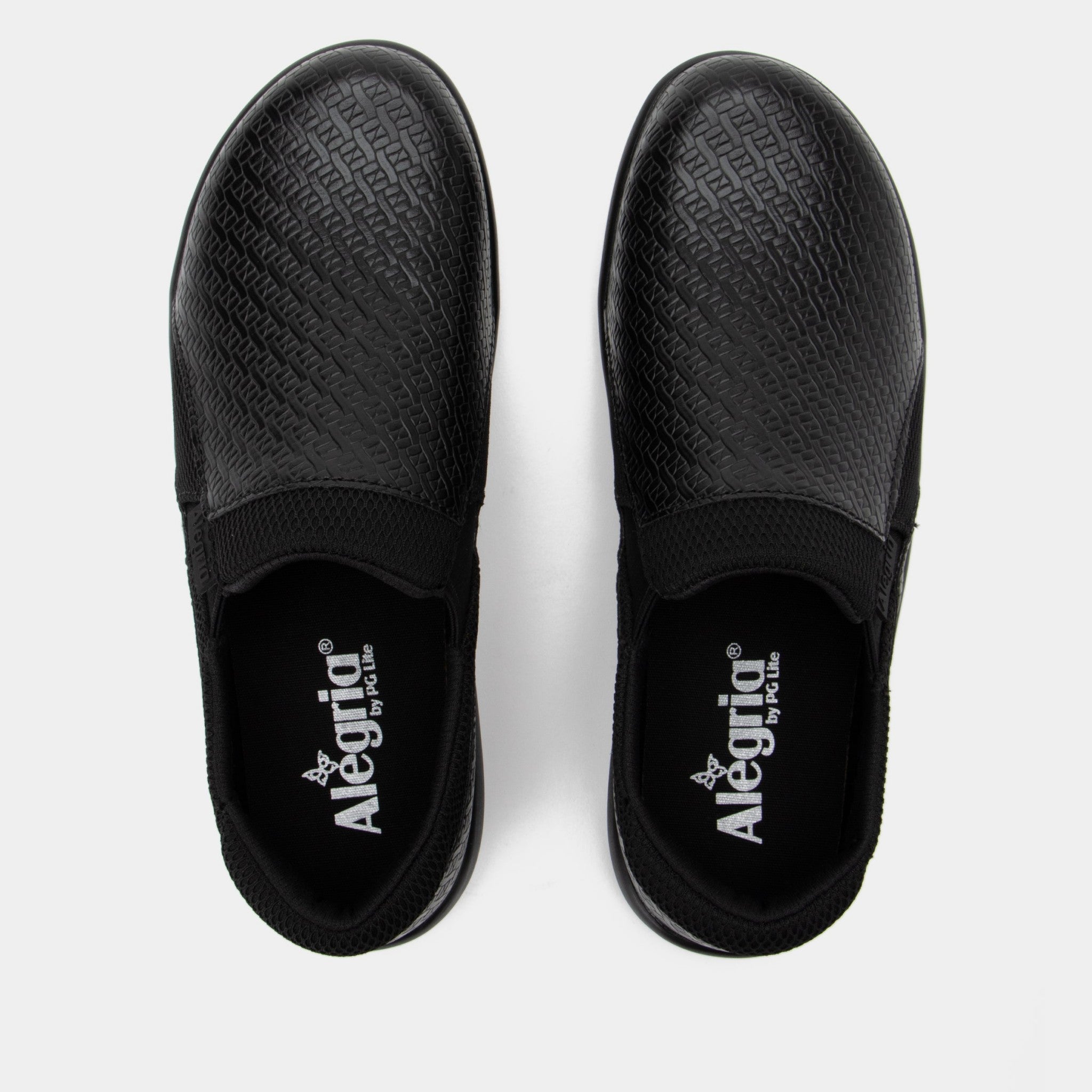 Alegria Duette Comfort Arch Support Women's Casual Shoe - Black Woven - 4