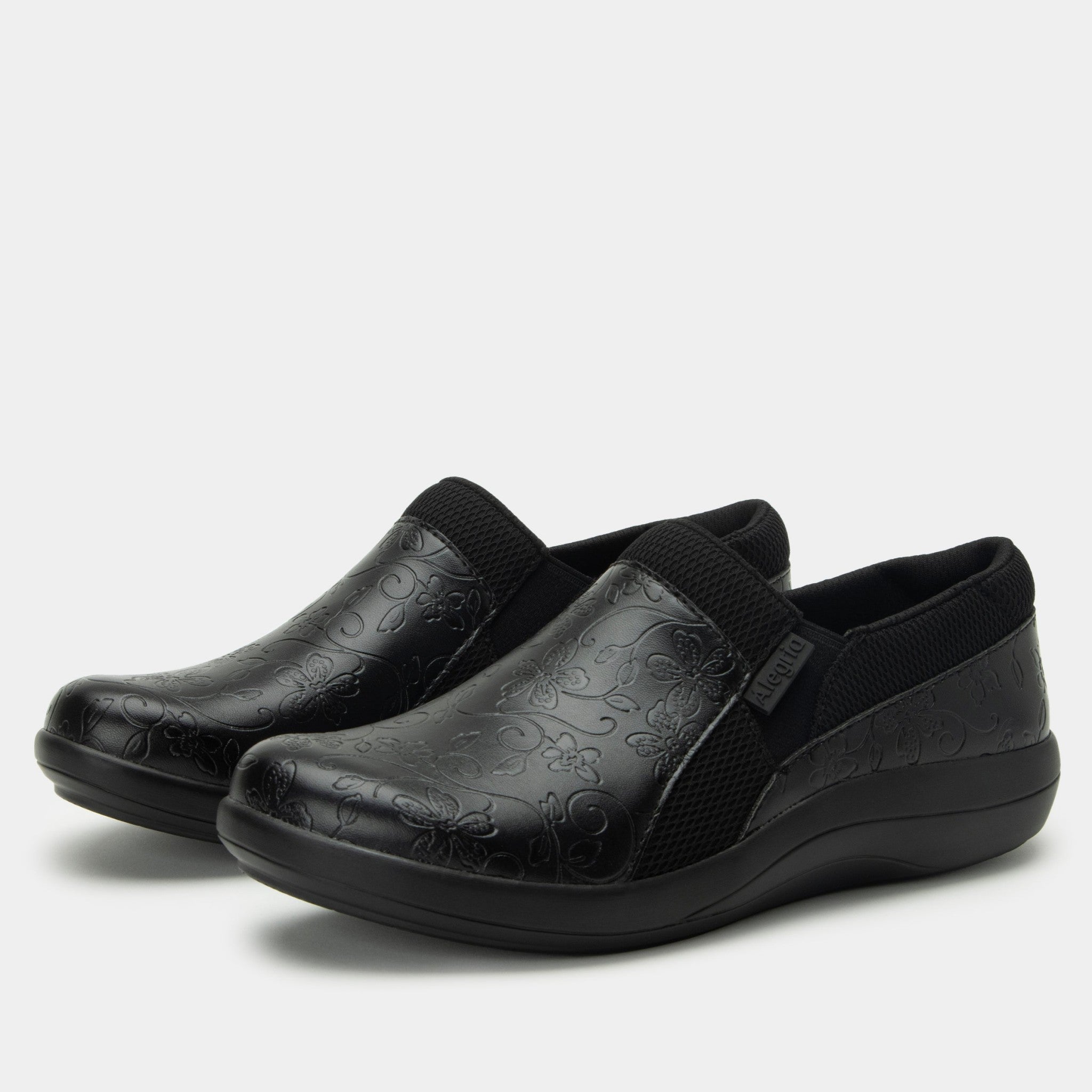 Alegria Duette Comfort Arch Support Women's Casual Shoe - Embloom Black - 1