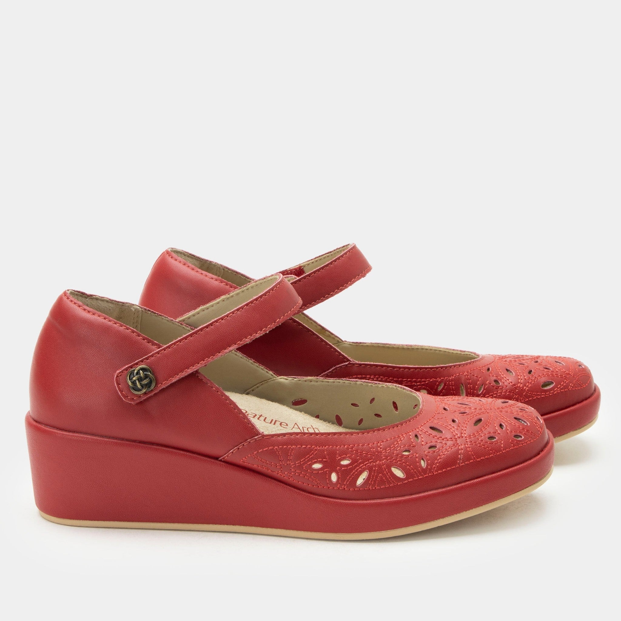 Alegria Hayes Comfort Arch Support Women's Mary Jane Shoe - 6454 Ruby Breeze - 2
