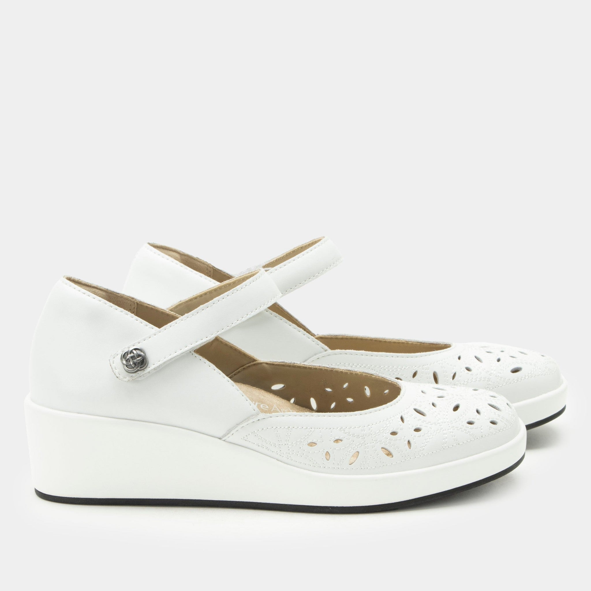 Alegria Hayes Comfort Arch Support Women's Mary Jane Shoe - 6455 White Breeze - 3