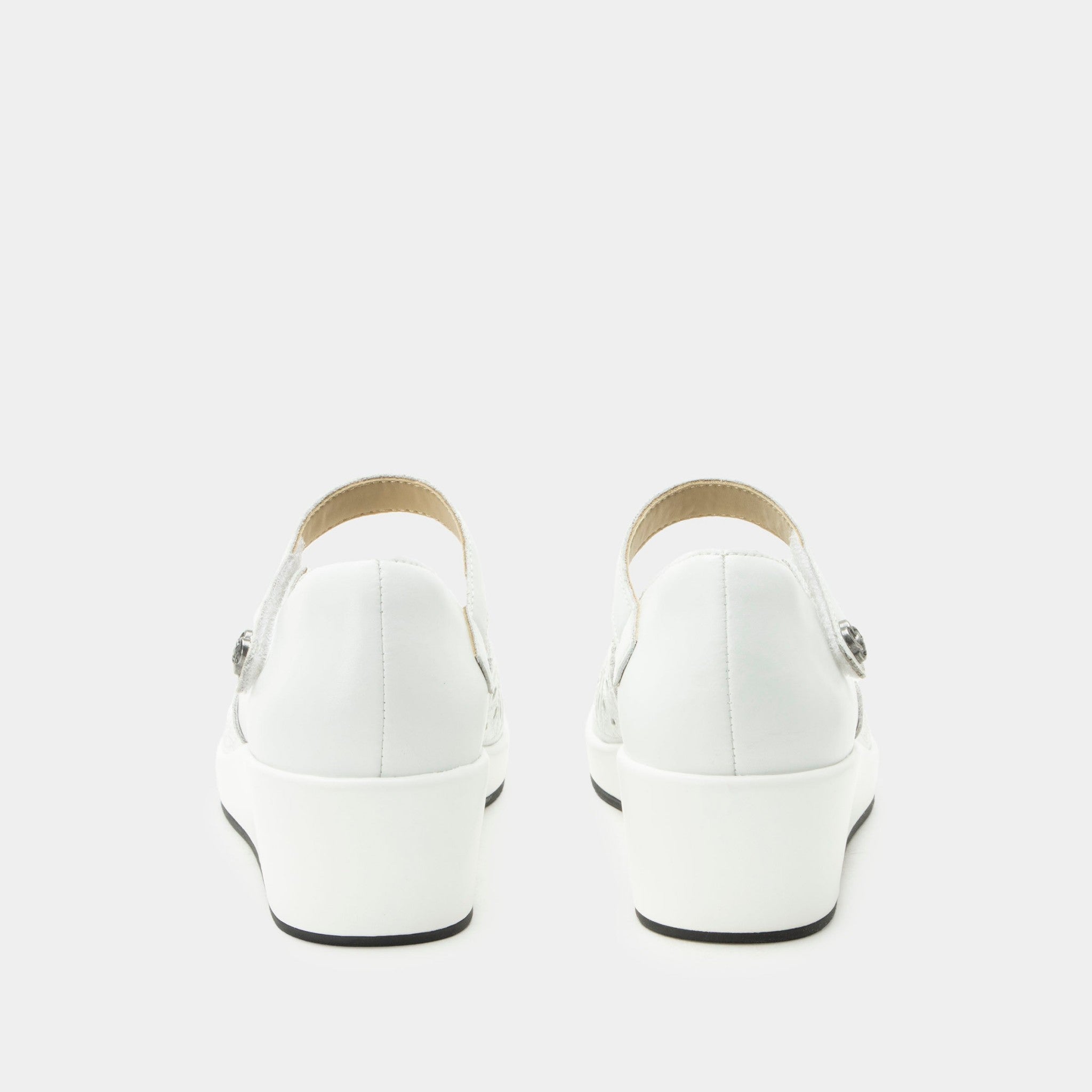 Alegria Hayes Comfort Arch Support Women's Mary Jane Shoe - 6455 White Breeze - 4