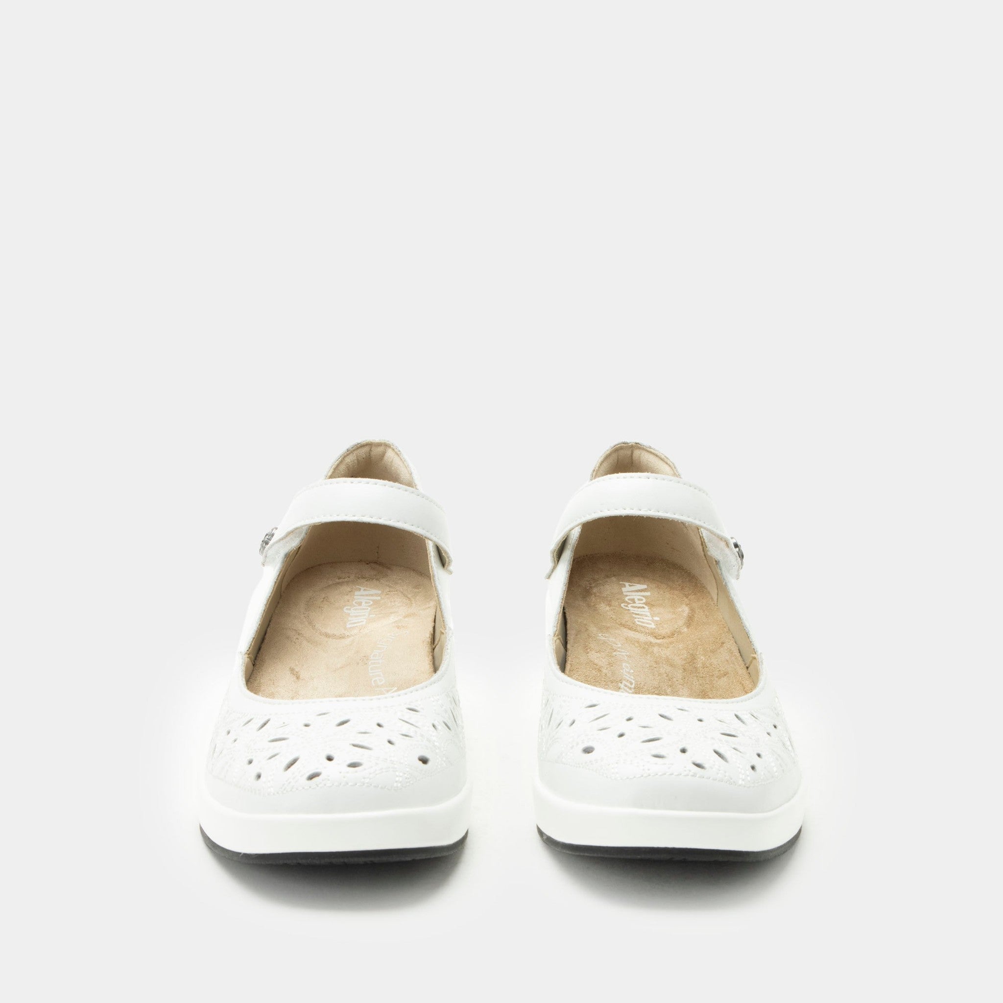 Alegria Hayes Comfort Arch Support Women's Mary Jane Shoe - 6455 White Breeze - 6