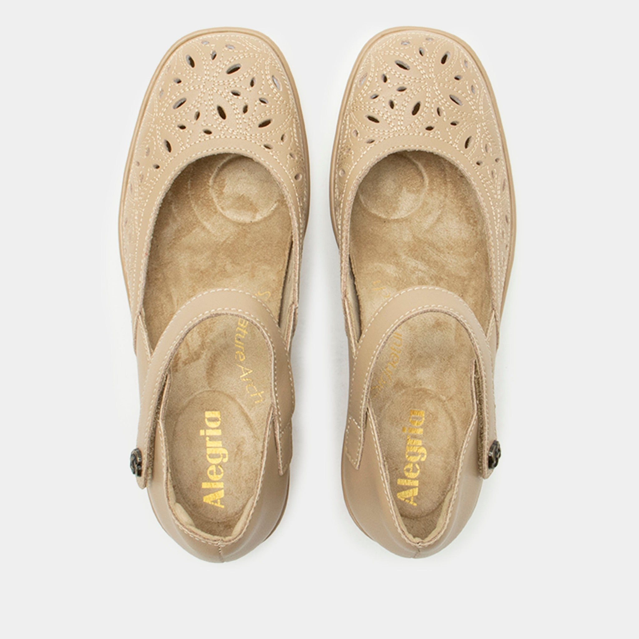 Alegria Hayes Comfort Arch Support Women's Mary Jane Shoe - Beige Breeze - 5