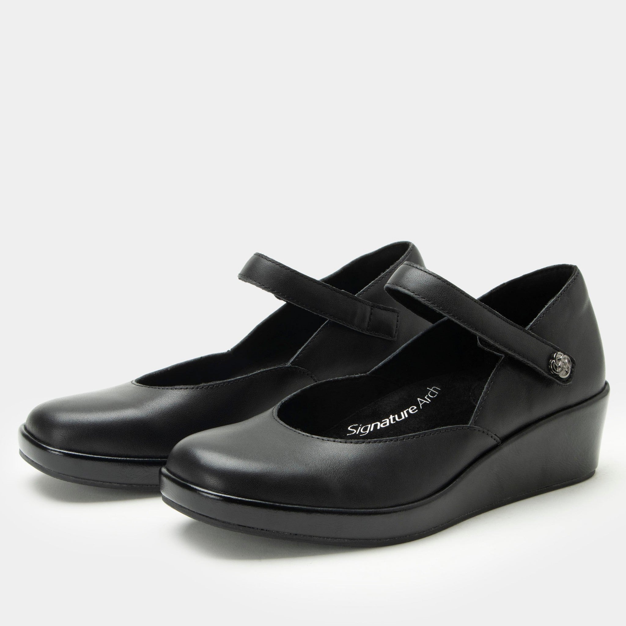 Alegria Hayes Comfort Arch Support Women's Mary Jane Shoe - Black - 1