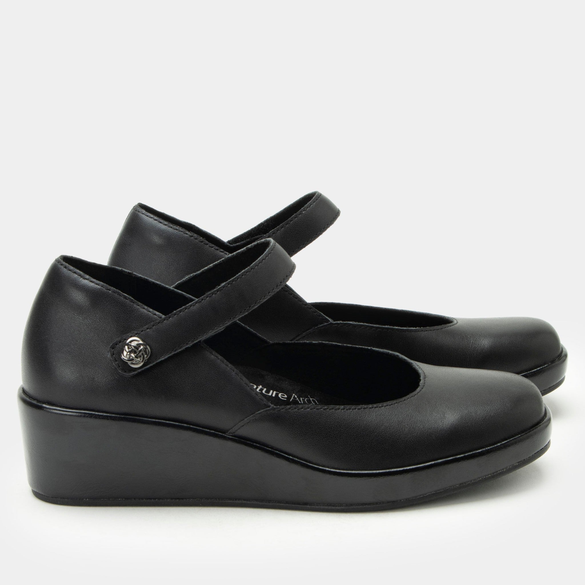 Alegria Hayes Comfort Arch Support Women's Mary Jane Shoe - Black - 2