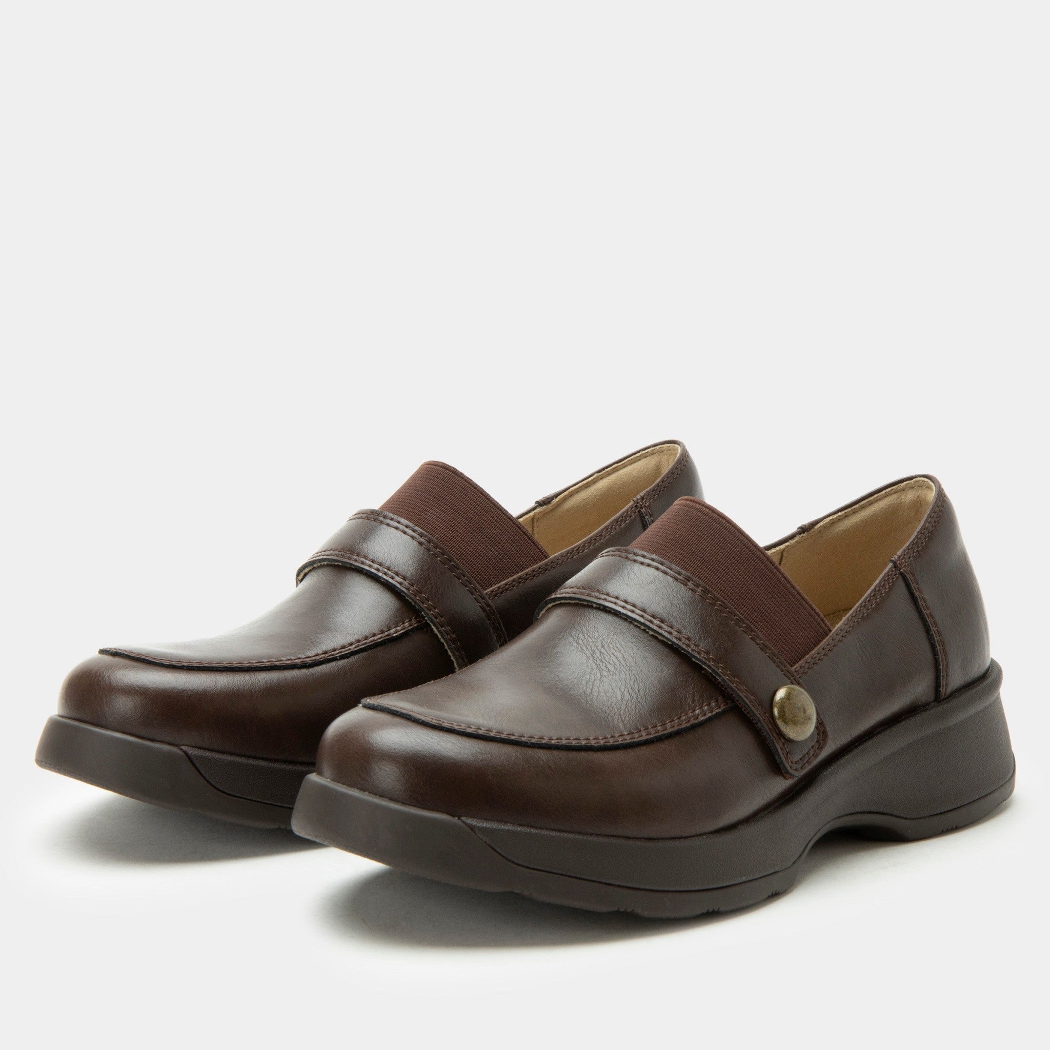 Alegria Janna Z-Tread Comfort Arch Support Women's Loafer in Dark Chocolate