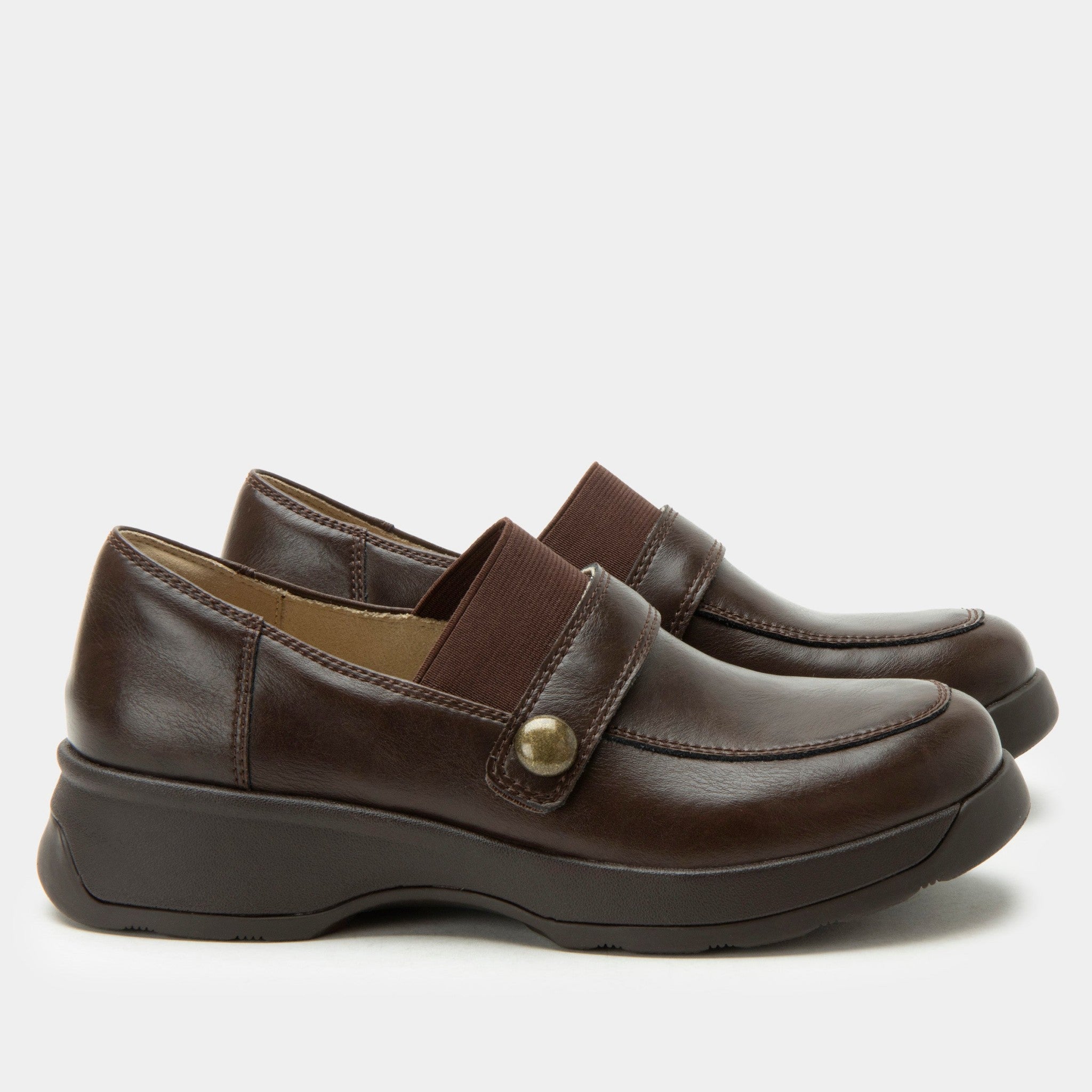 Alegria Janna Z-Tread Comfort Arch Support Women's Loafer - Dark Chocolate - 3