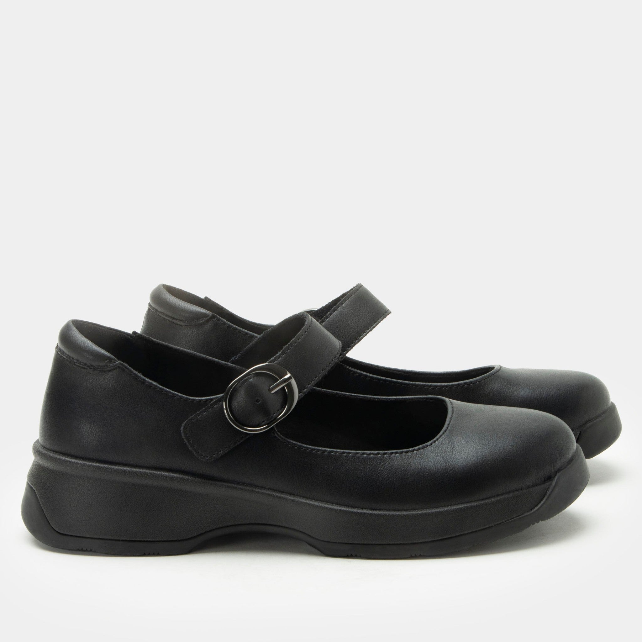 Alegria Jazmine Z-Tread Comfort Arch Support Women's Mary Jane Shoe - Black Nappa - 3