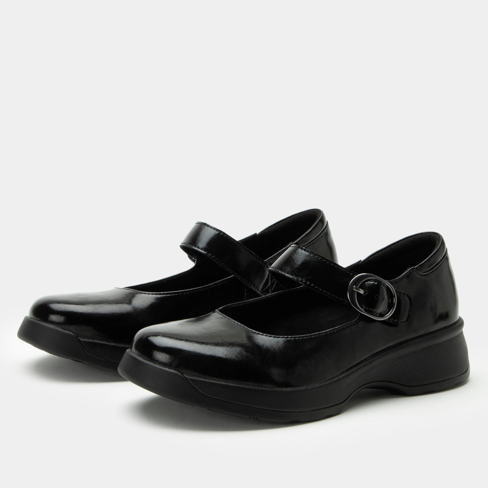 Alegria Jazmine Z-Tread Comfort Arch Support Women's Mary Jane Shoe in Dapper Black
