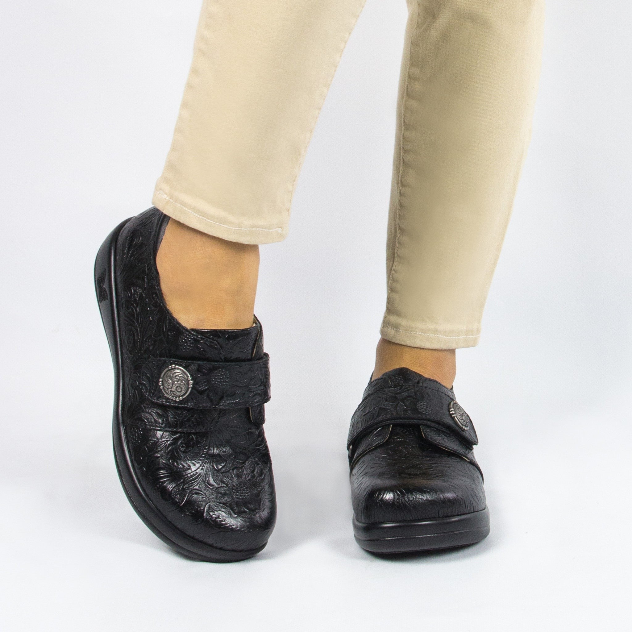 Alegria Joleen Comfort Arch Support Women's Casual Shoe - Tar Tooled - 2