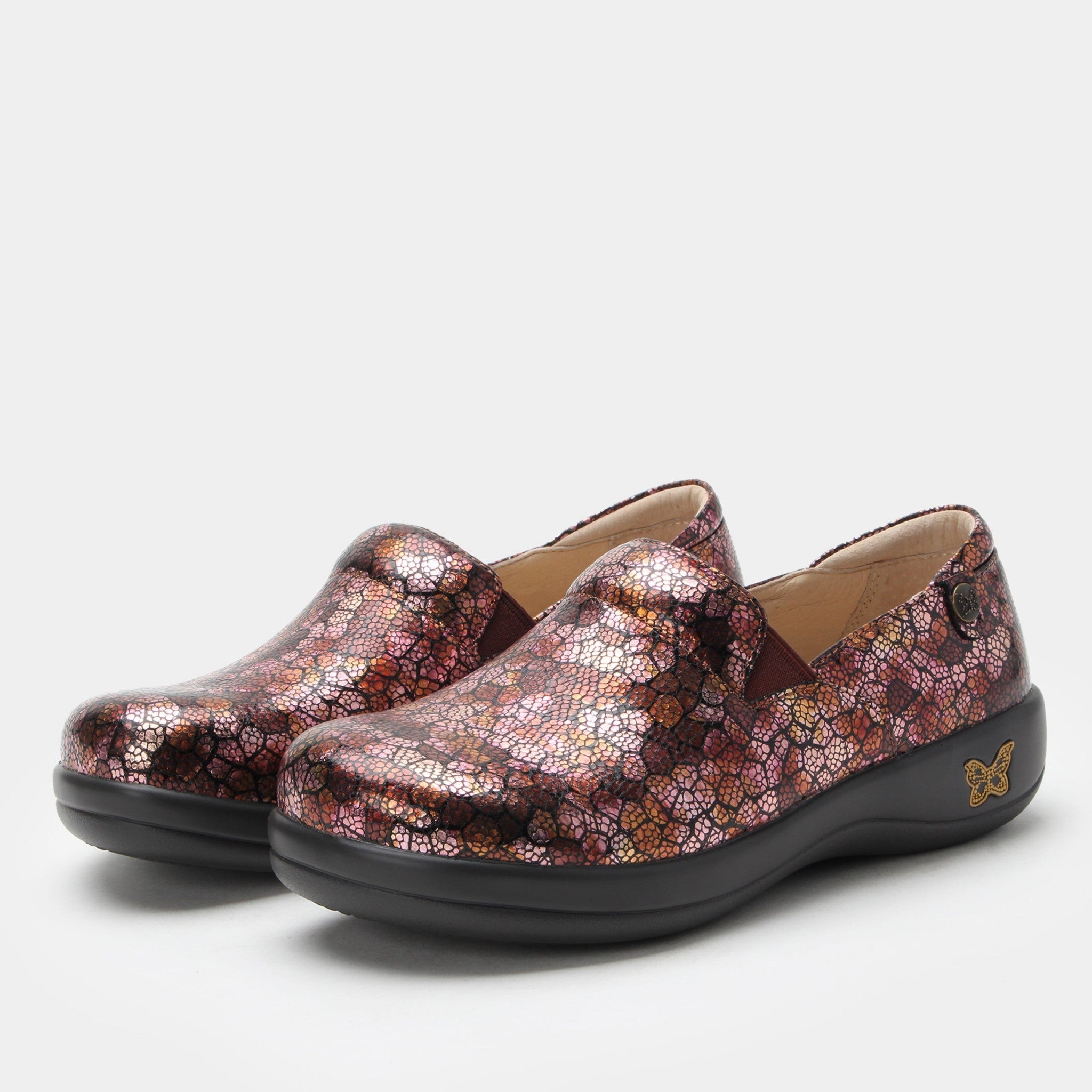 Alegria Keli Career Casual Comfort Arch Support Women's Slip-On Shoe in Bronze Fusion