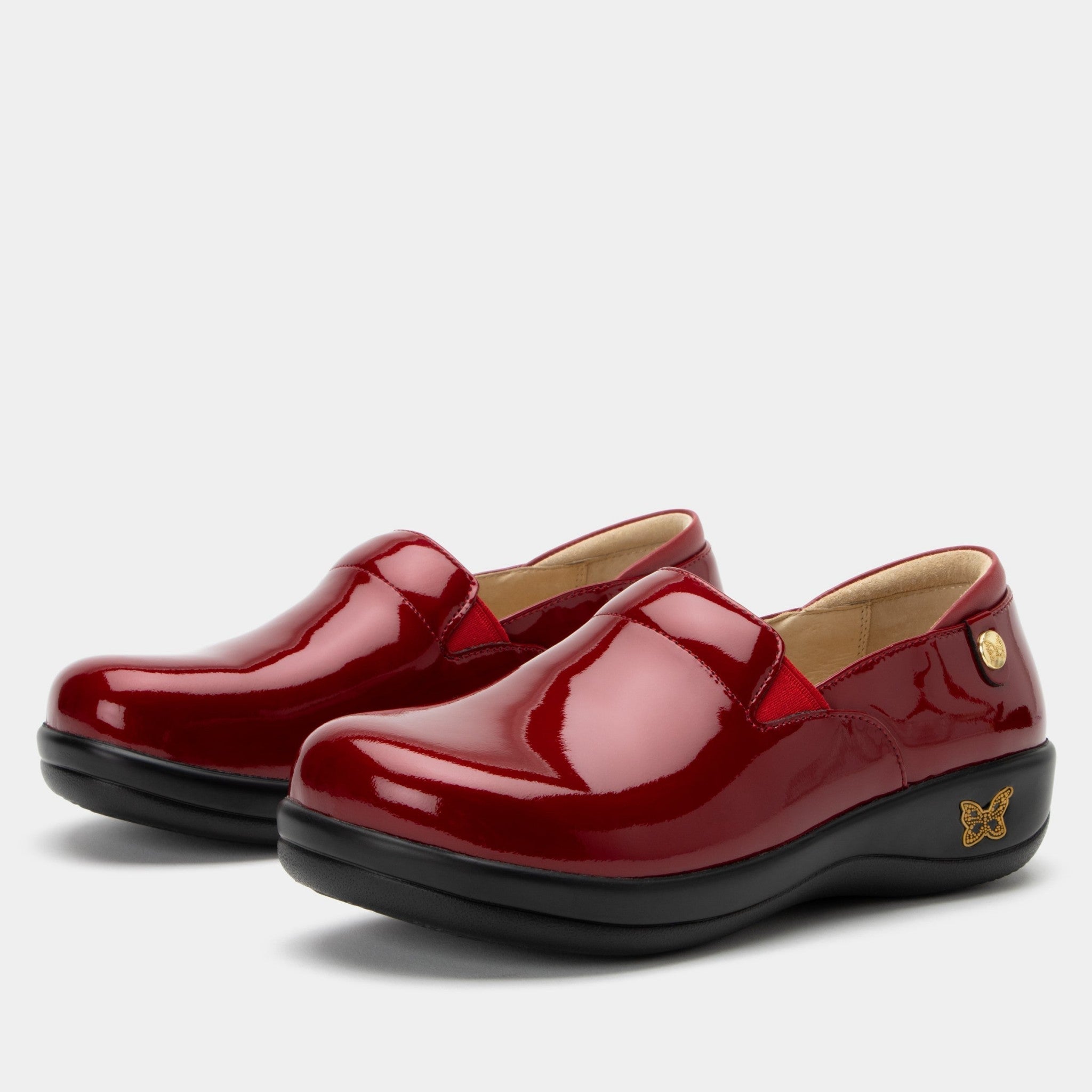 Alegria Keli Career Casual Comfort Arch Support Women's Slip-On Shoe - Cherry Bomb Patent - 1