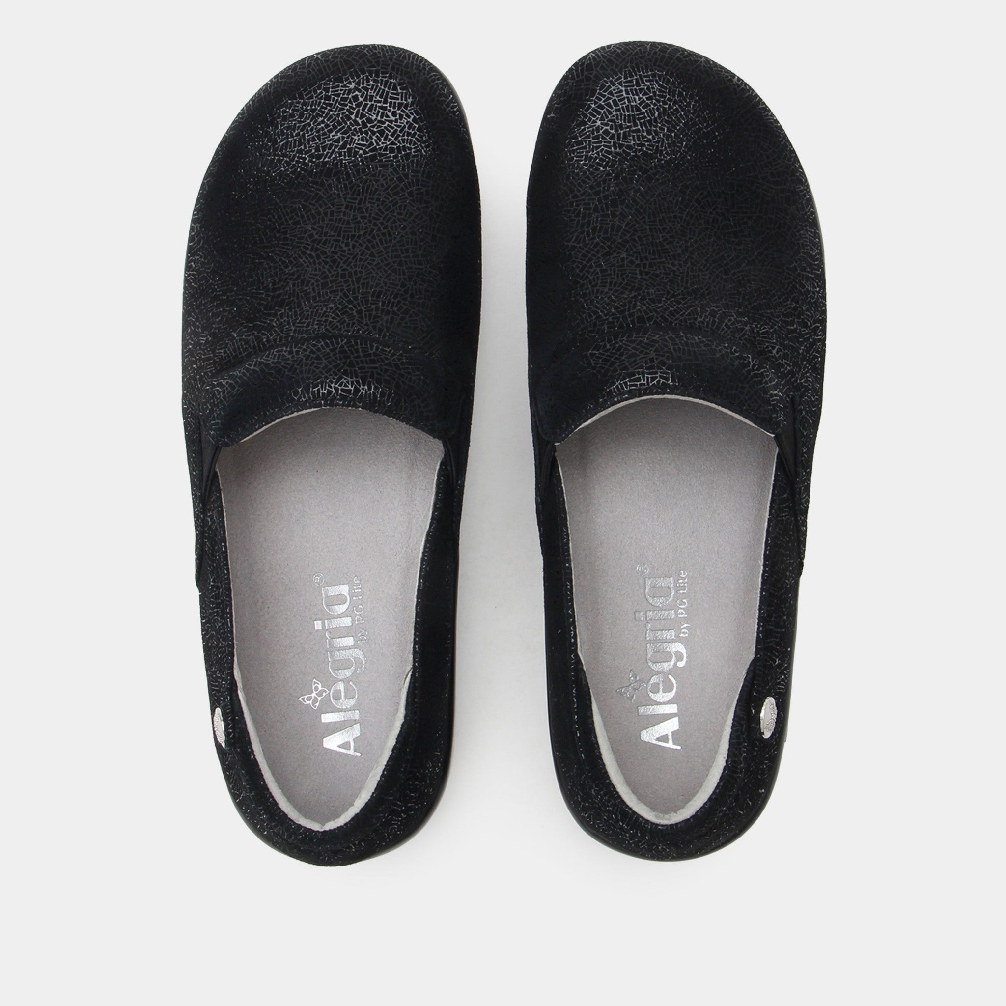 Alegria Keli Career Casual Comfort Arch Support Women's Slip-On Shoe - Crackle Black - 5