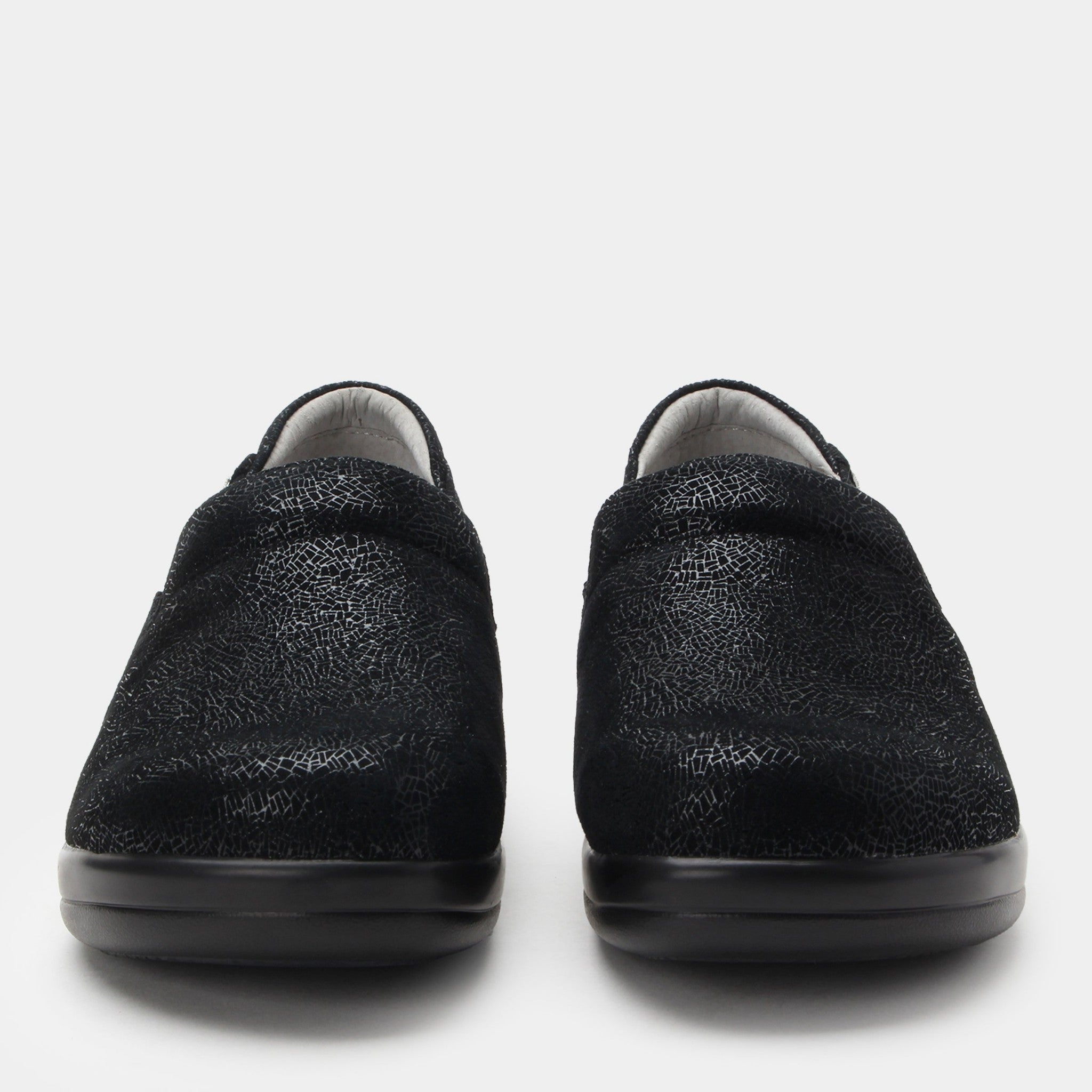 Alegria Keli Career Casual Comfort Arch Support Women's Slip-On Shoe - Crackle Black - 6
