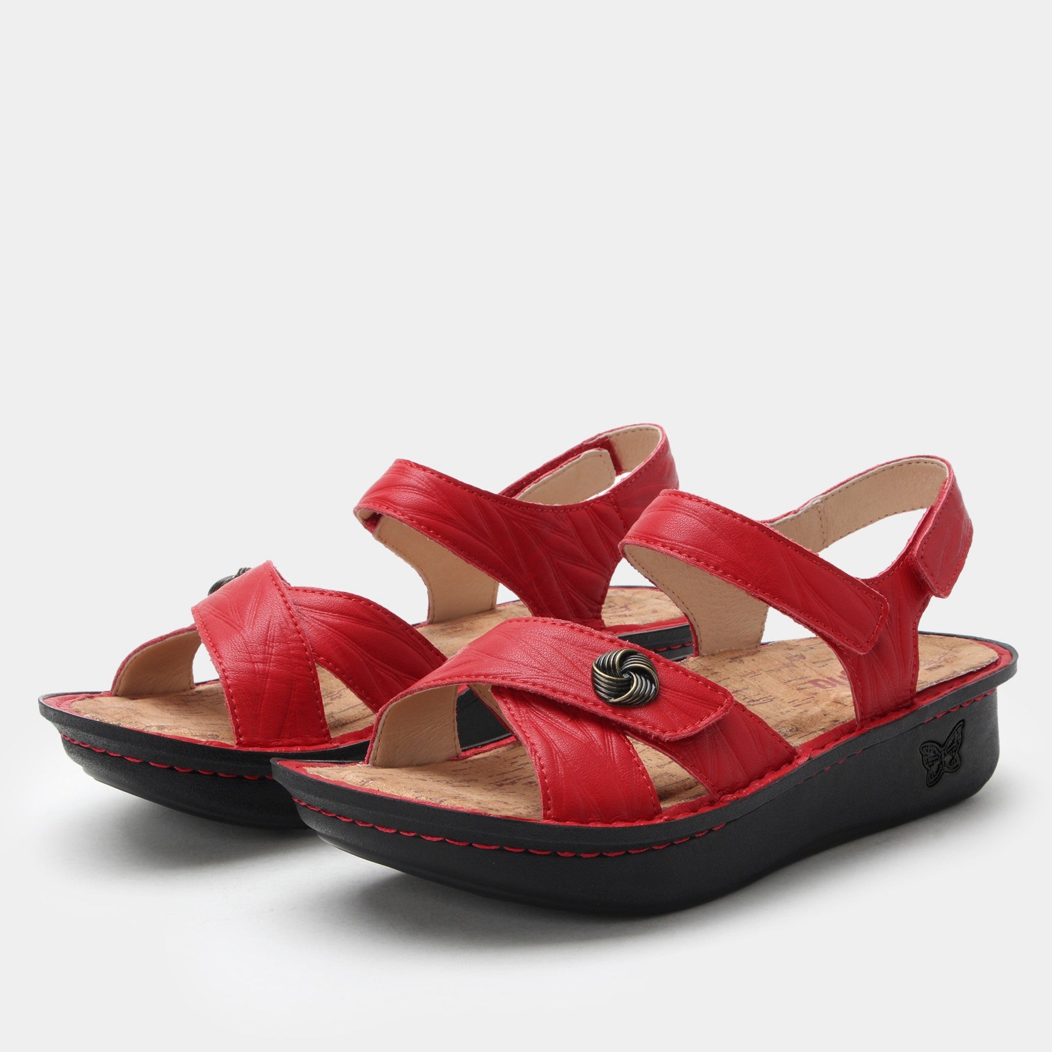Alegria Kelsi Classic Rocker Comfort Arch Support Women's Sandal in Fondly Red
