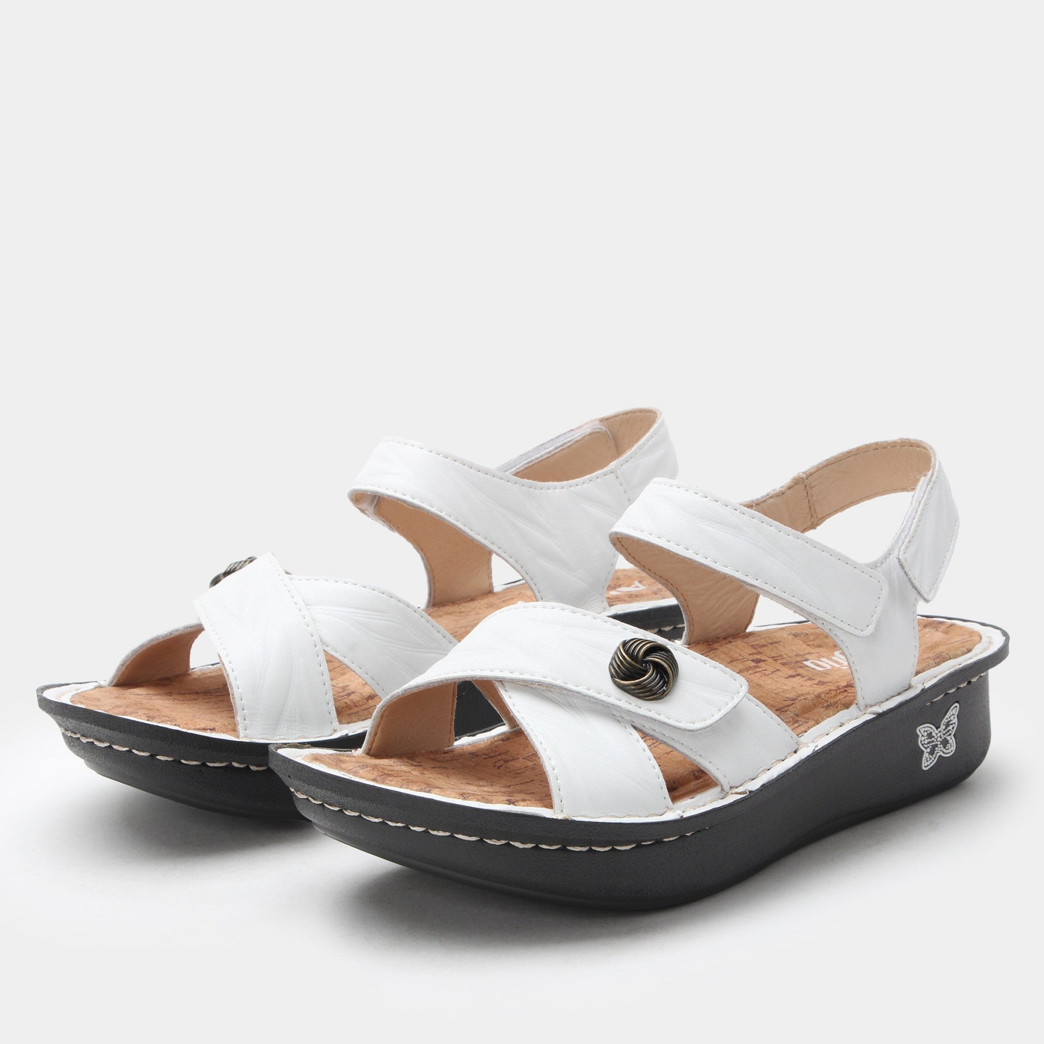 Alegria Kelsi Classic Rocker Comfort Arch Support Women's Sandal in Fondly White