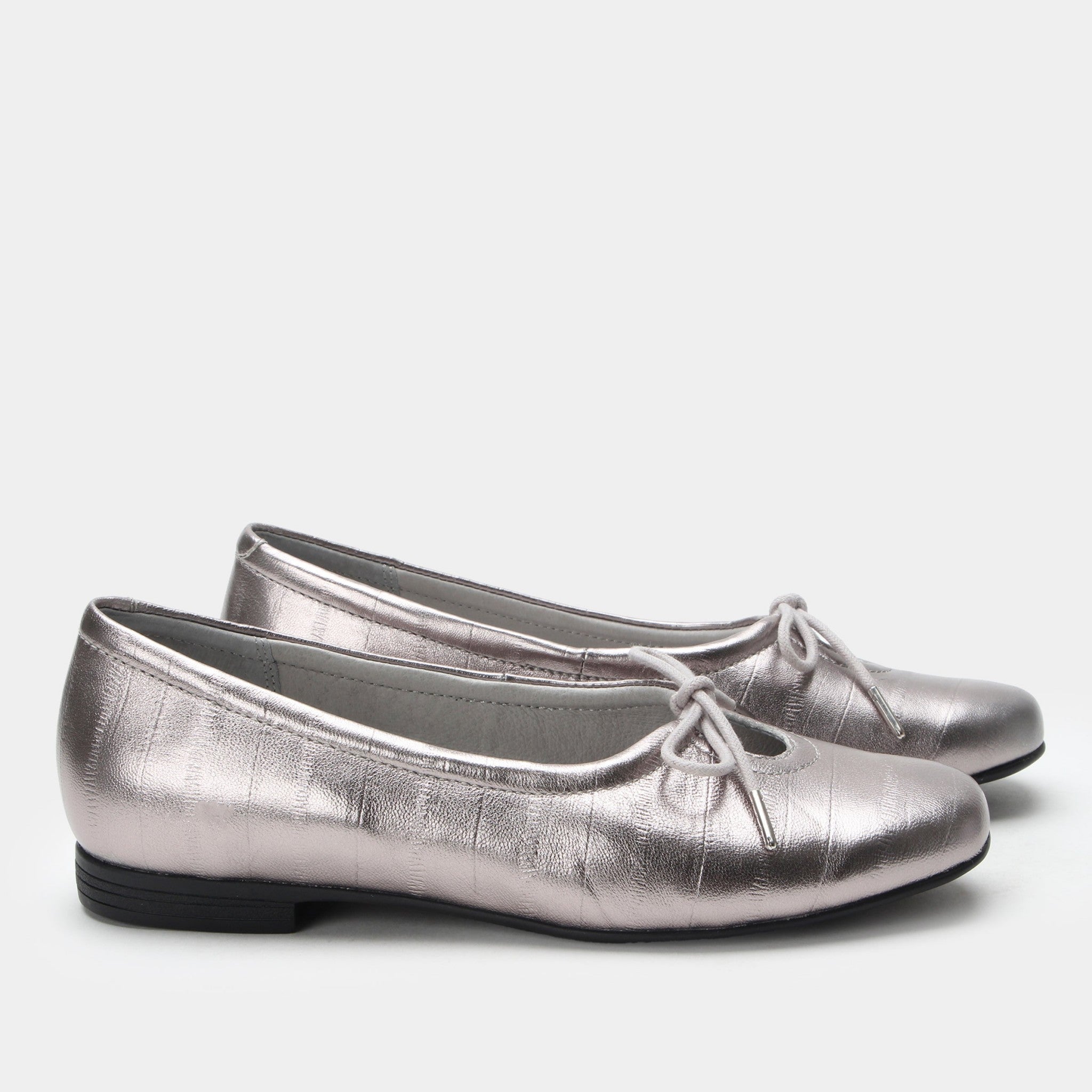 Alegria Leilah Comfort Arch Support Women's Ballet Flat - Platinum - 3