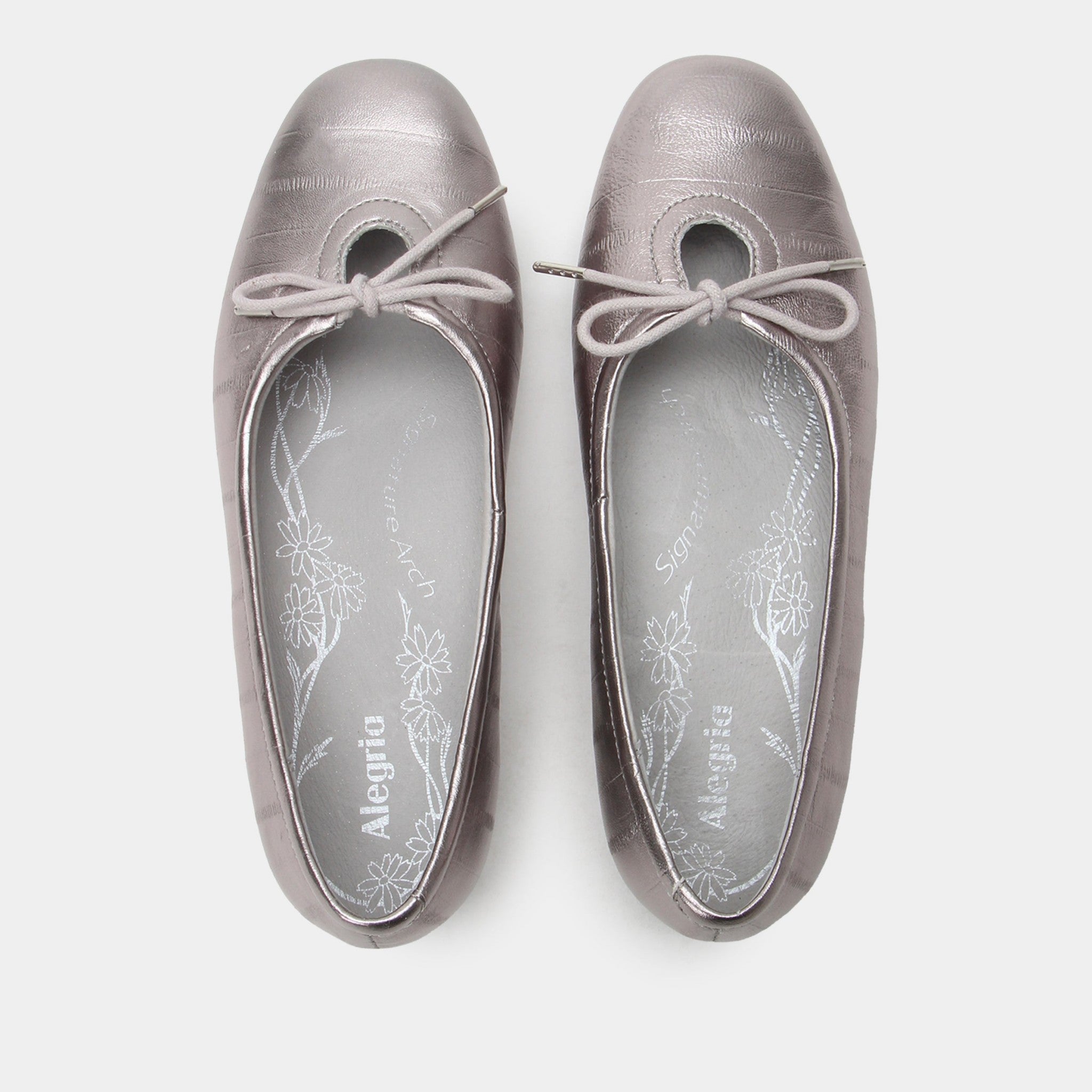 Alegria Leilah Comfort Arch Support Women's Ballet Flat - Platinum - 5