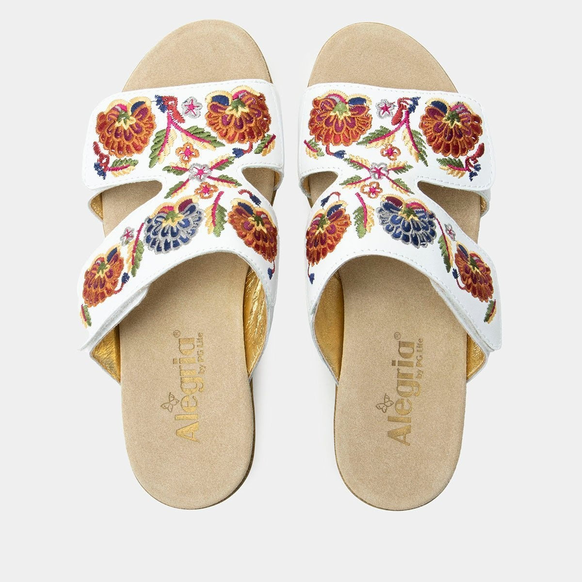 Alegria Linn Comfort Arch Support Women's Wedge Sandal - White Needles And Pins - 4