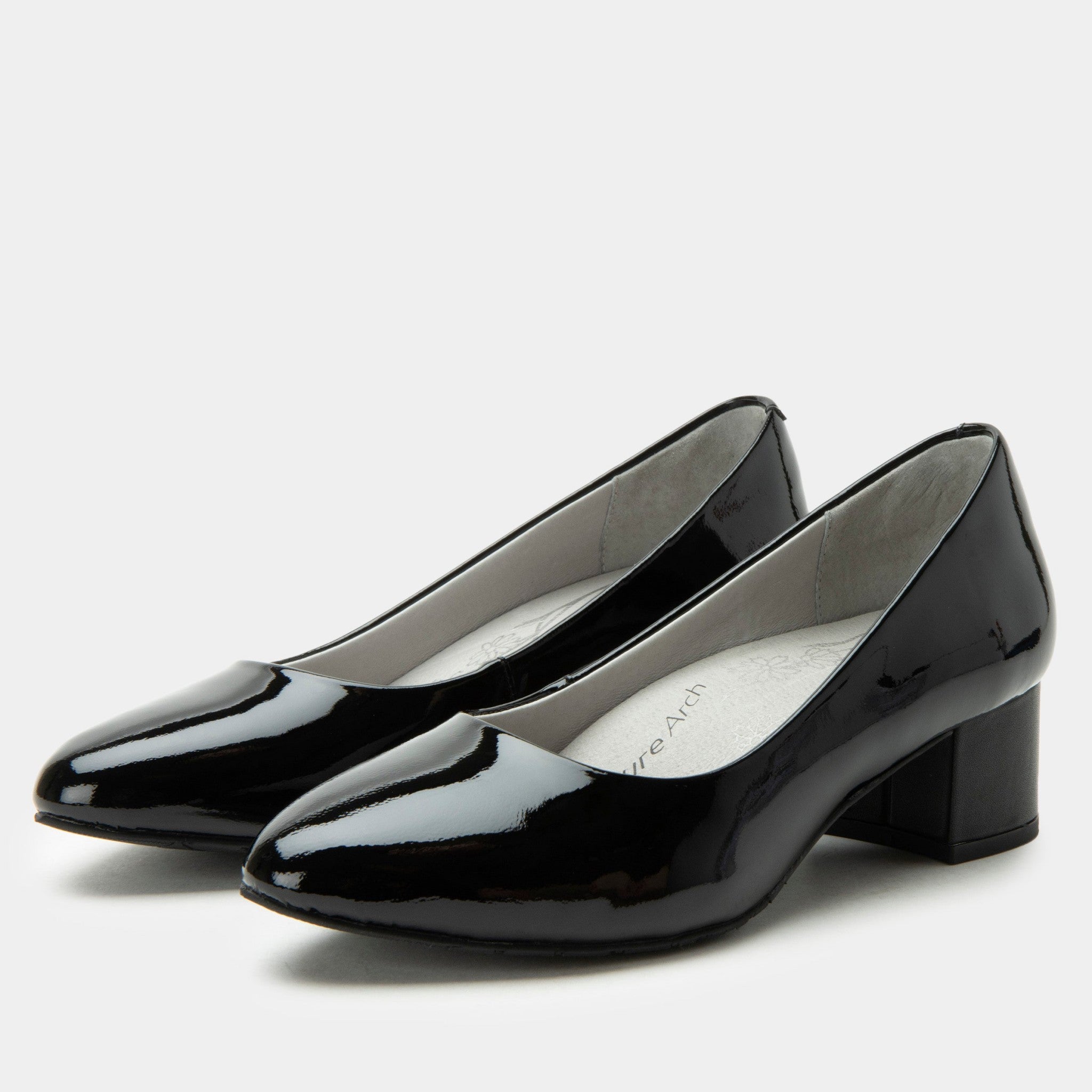 Alegria Lisah Comfort Arch Support Women's Dress Heel - Black Patent - 1
