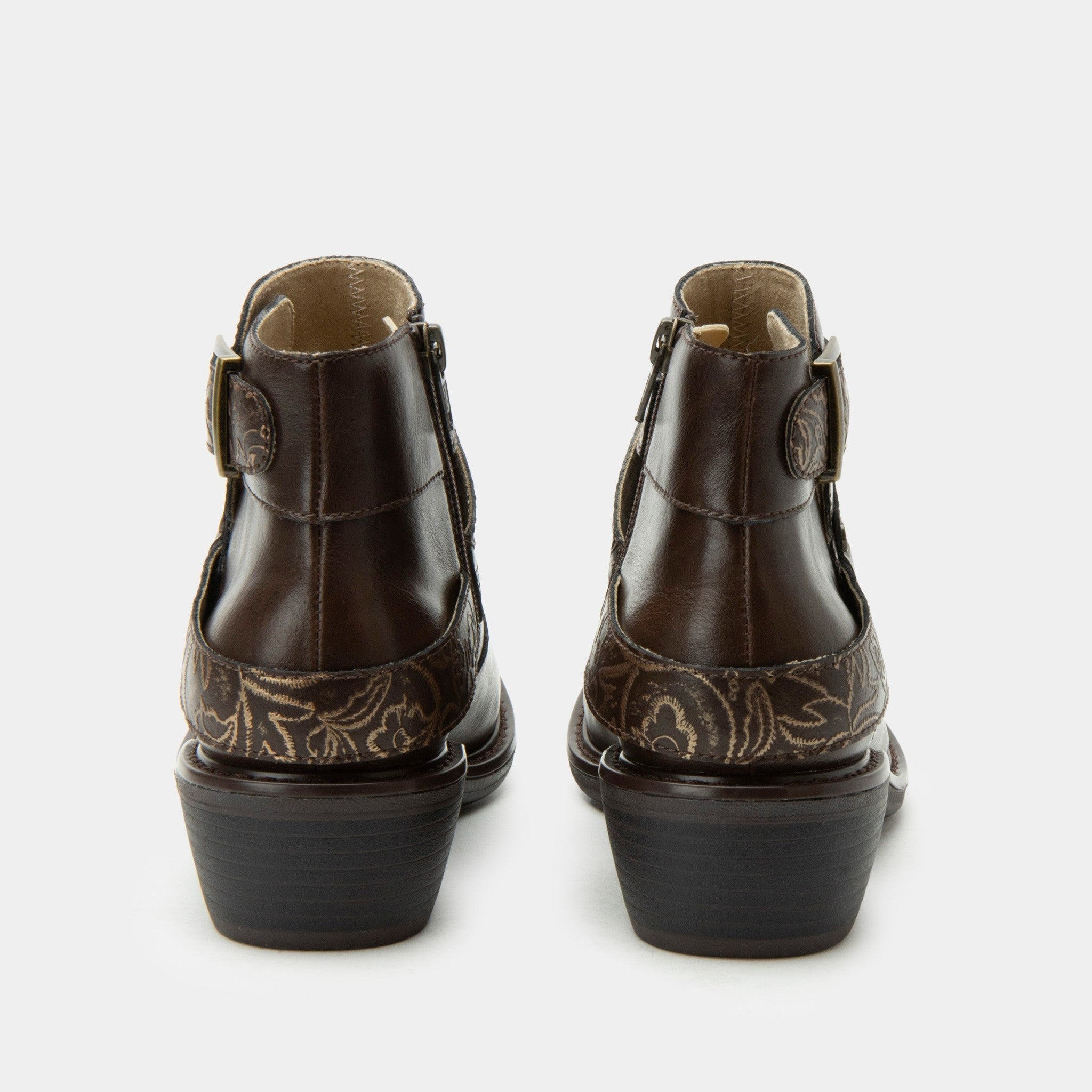 Alegria Millie Comfort Leather Boot with Signature Arch Support Women's Boot - Embroider Me Brown - 4