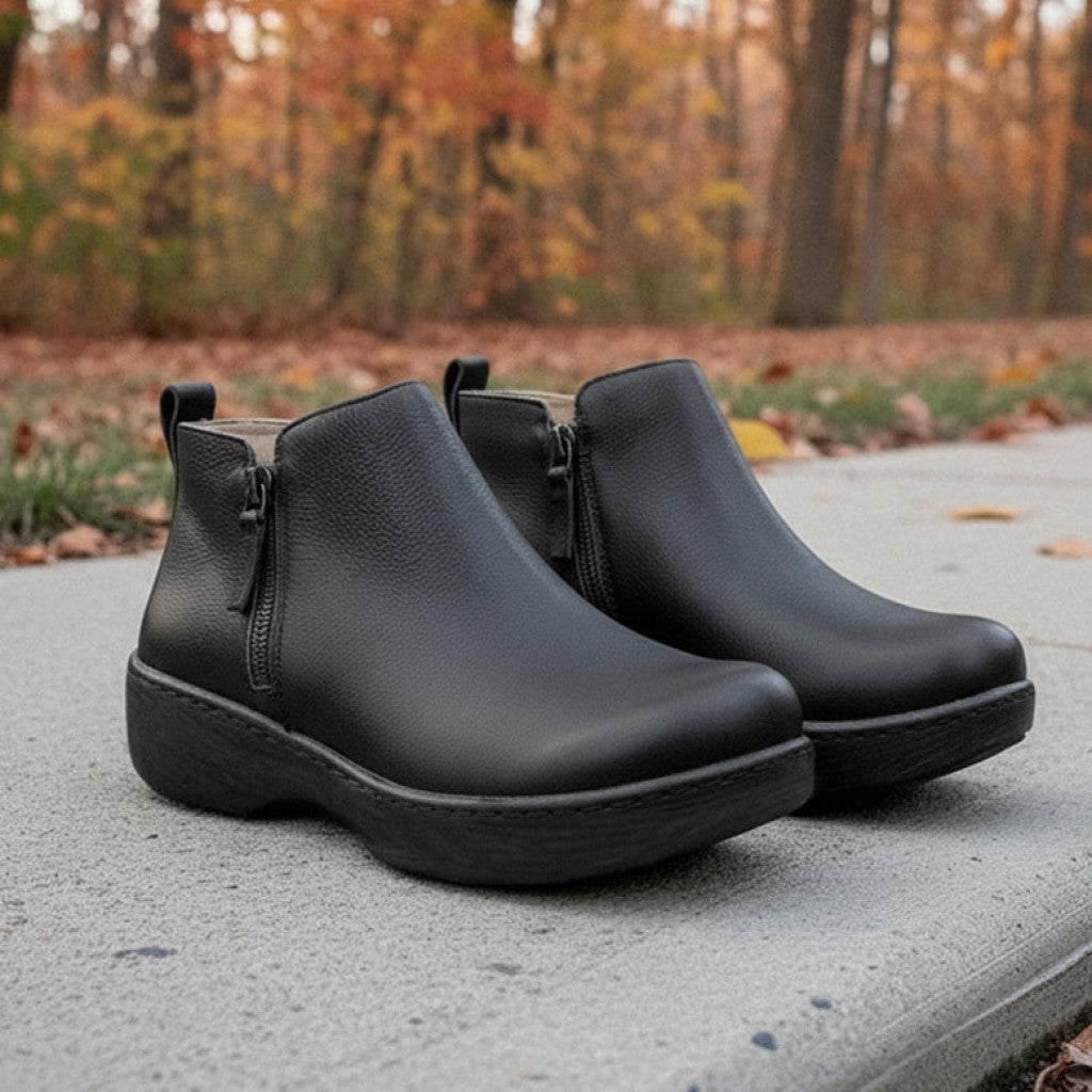 Alegria Oaklee Wood Look Rocker Comfort Arch Support Women's Bootie - Black Bird - 2