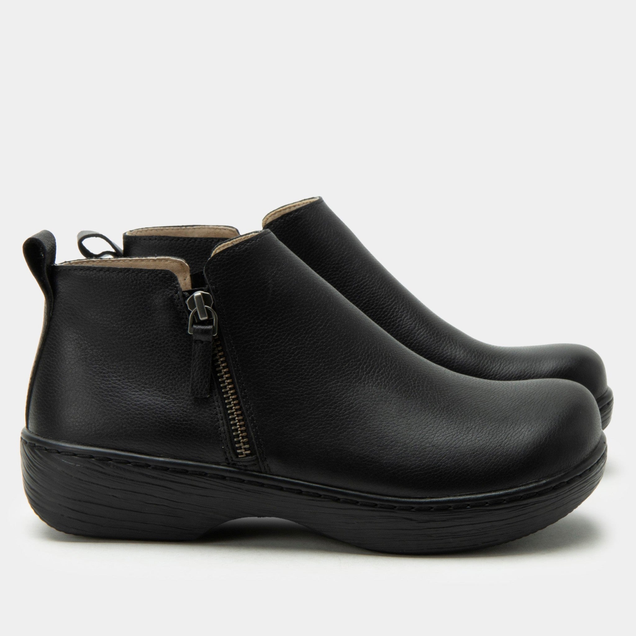Alegria Oaklee Wood Look Rocker Comfort Arch Support Women's Bootie - Black Bird - 3