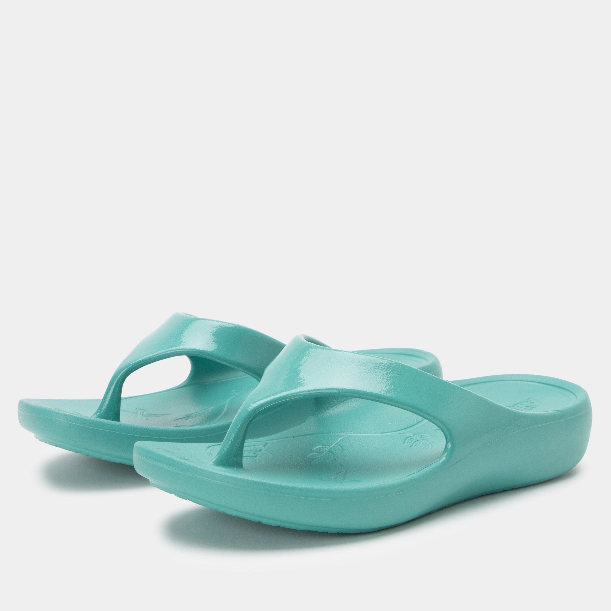 Alegria Ode Comfort Arch Support Women's Flip-Flop - Aqua Gloss - 1