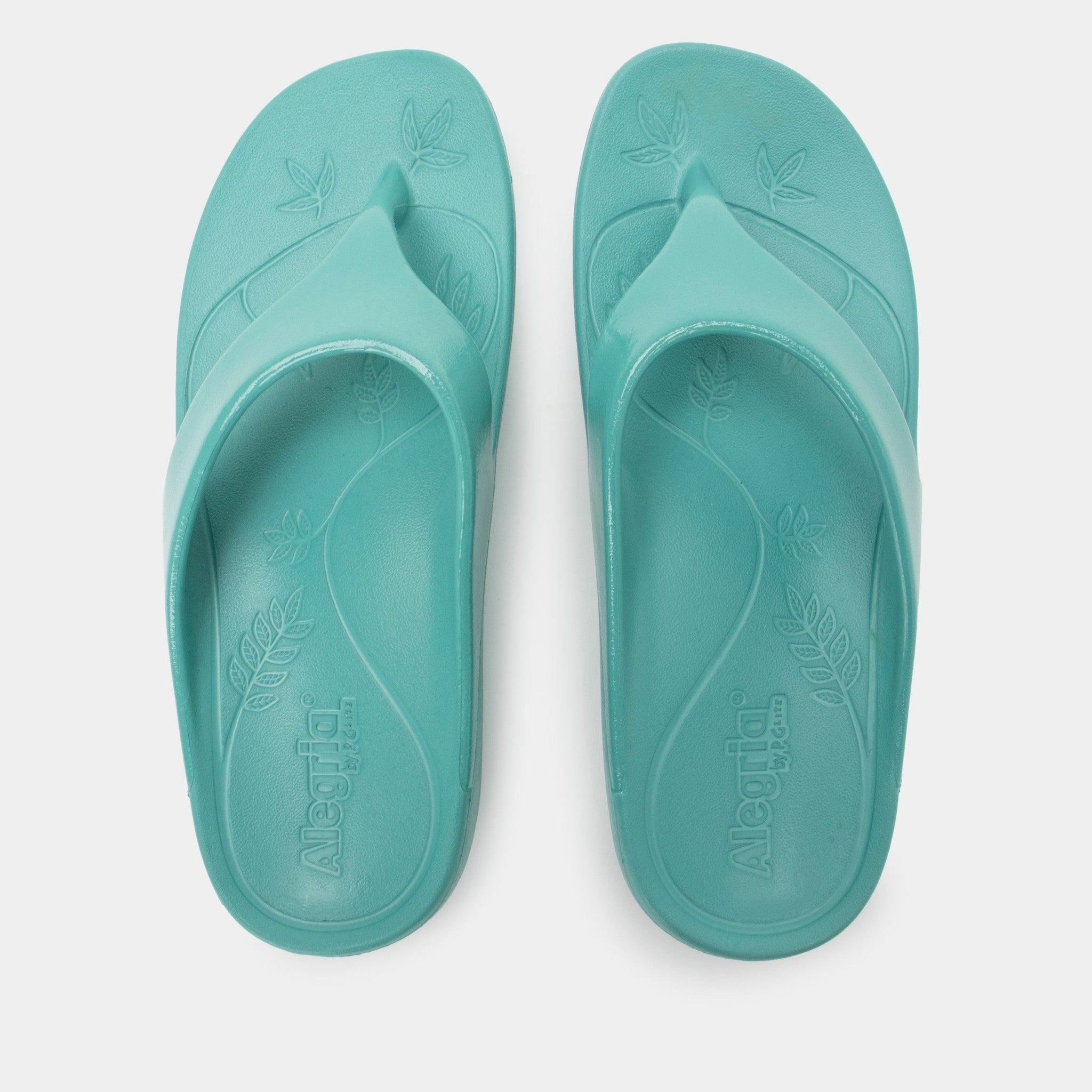 Alegria Ode Comfort Arch Support Women's Flip-Flop - Aqua Gloss - 5