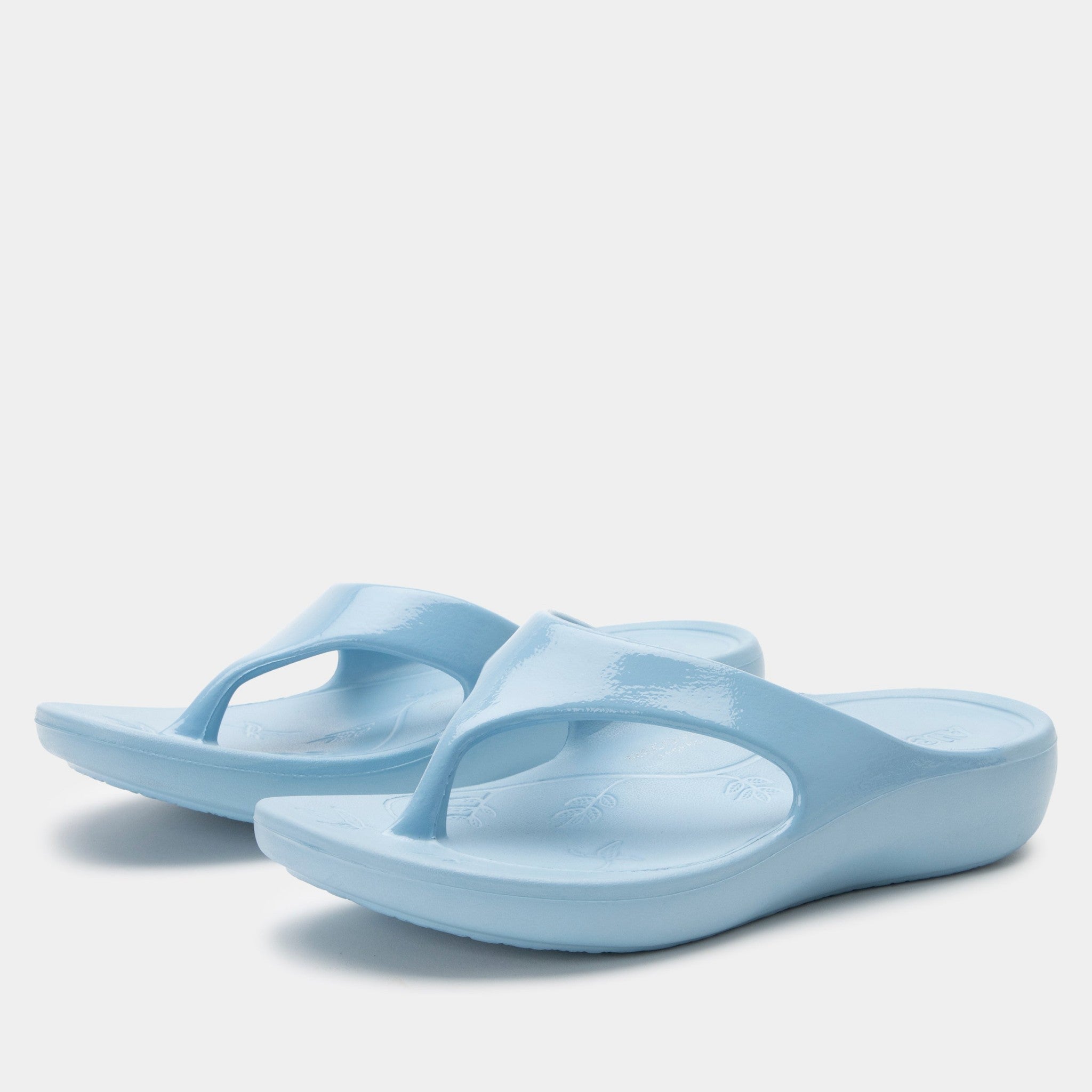 Alegria Ode Comfort Arch Support Women's Flip-Flop - Dusty Blue Gloss - 1